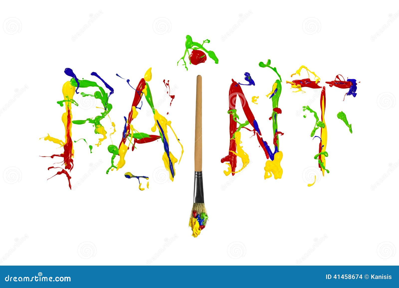 Colorful Paint Splash Painted Word Paint Illustration 41458674 - Megapixl