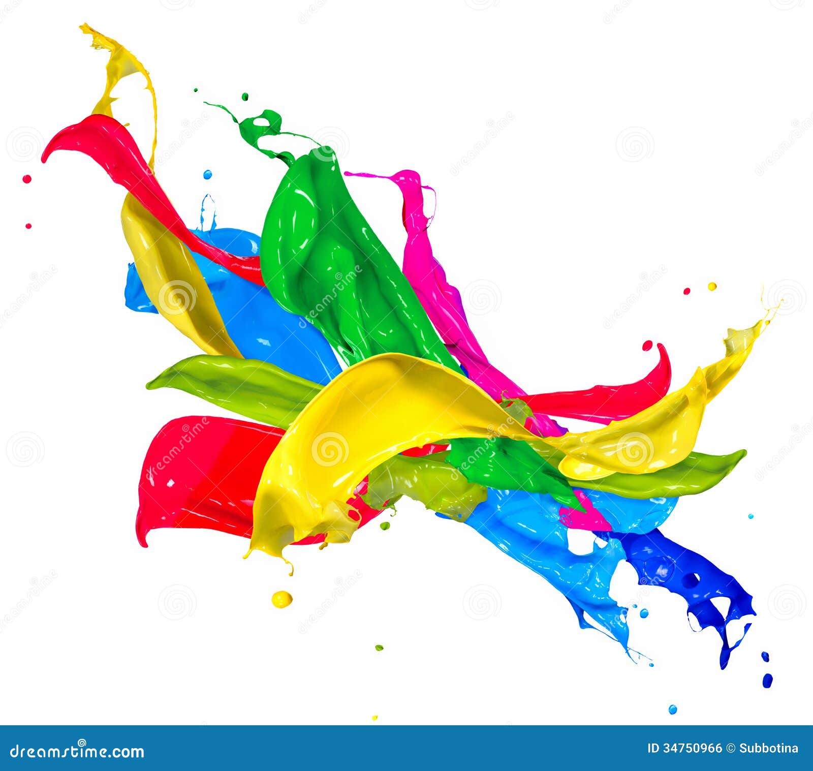 colorful paint splashes