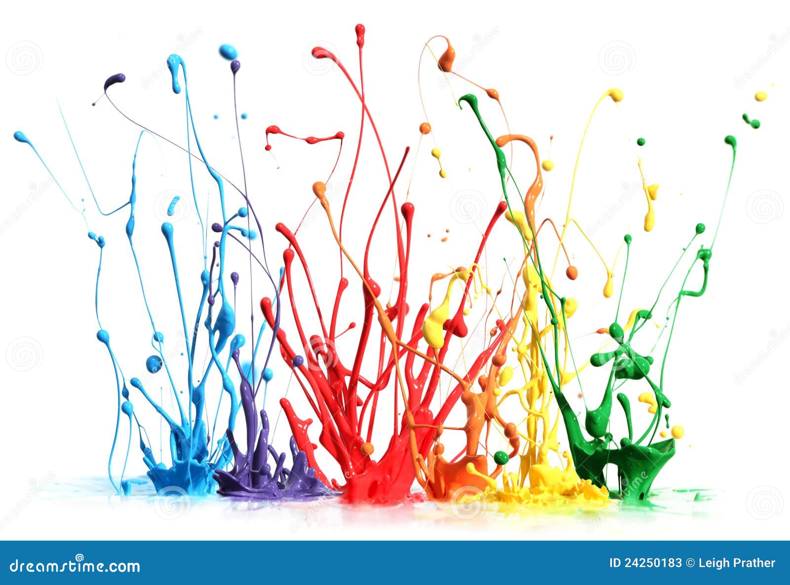 colorful paint splashing