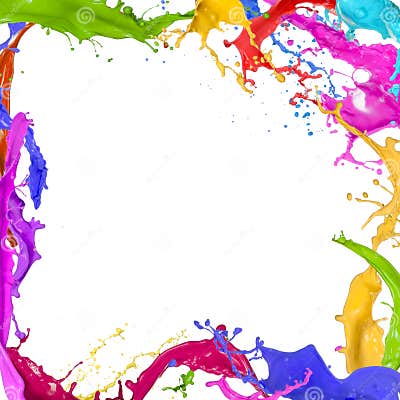 Colorful paint splashing stock illustration. Illustration of creativity ...