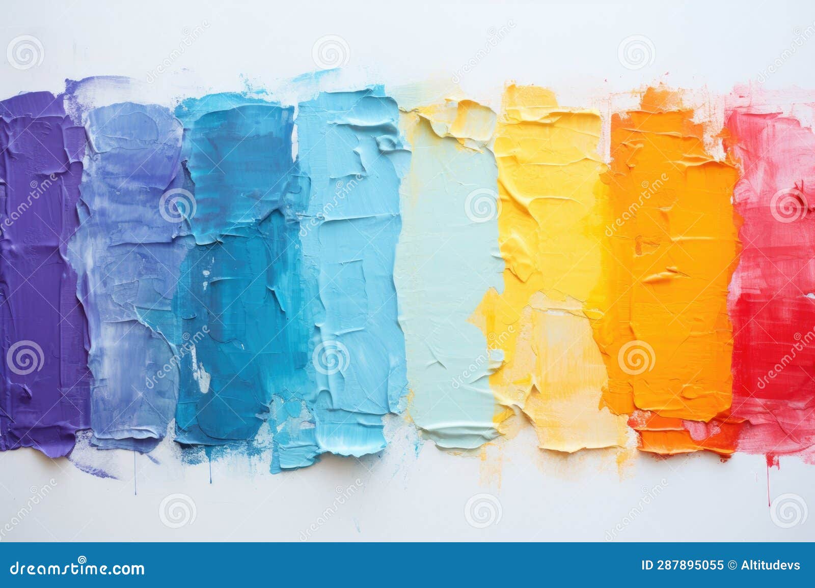 Colorful Paint Swatches on White Wall Stock Illustration Illustration
