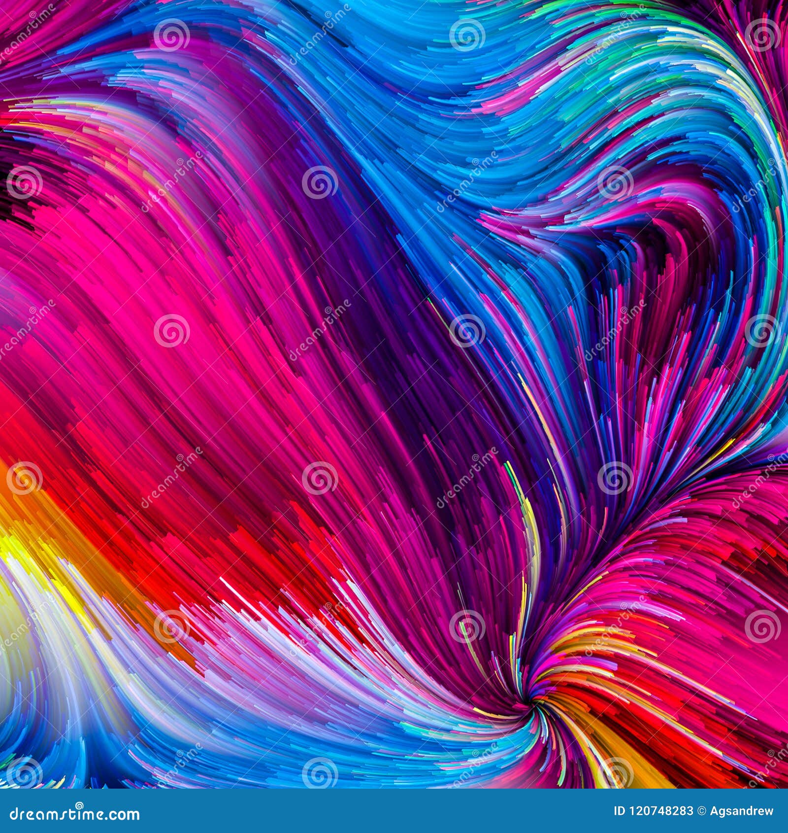 Colorful Paint Unfolding stock illustration. Illustration of movement