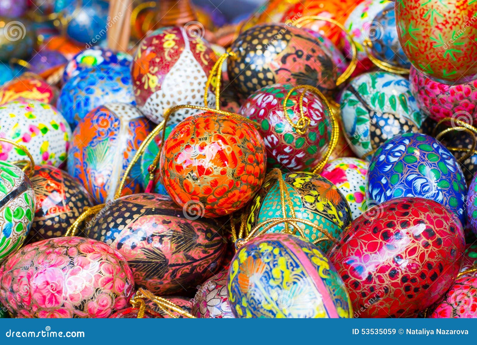 Colorful Painted Easter Eggs Stock Image Image of celebration, eggs