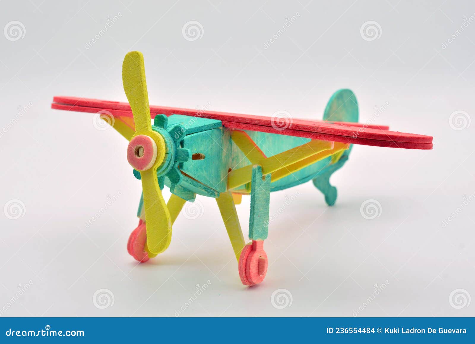 colorful painted wooden plane
