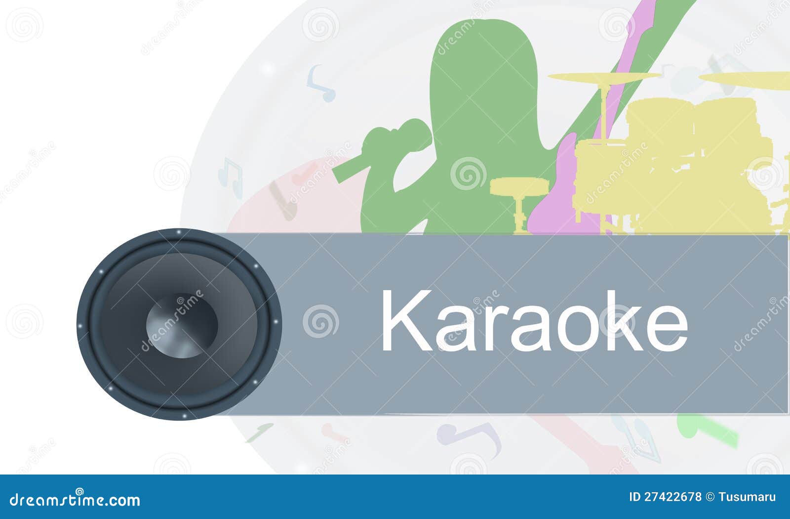 Colorful Painting Background Music.. Stock Illustration Illustration