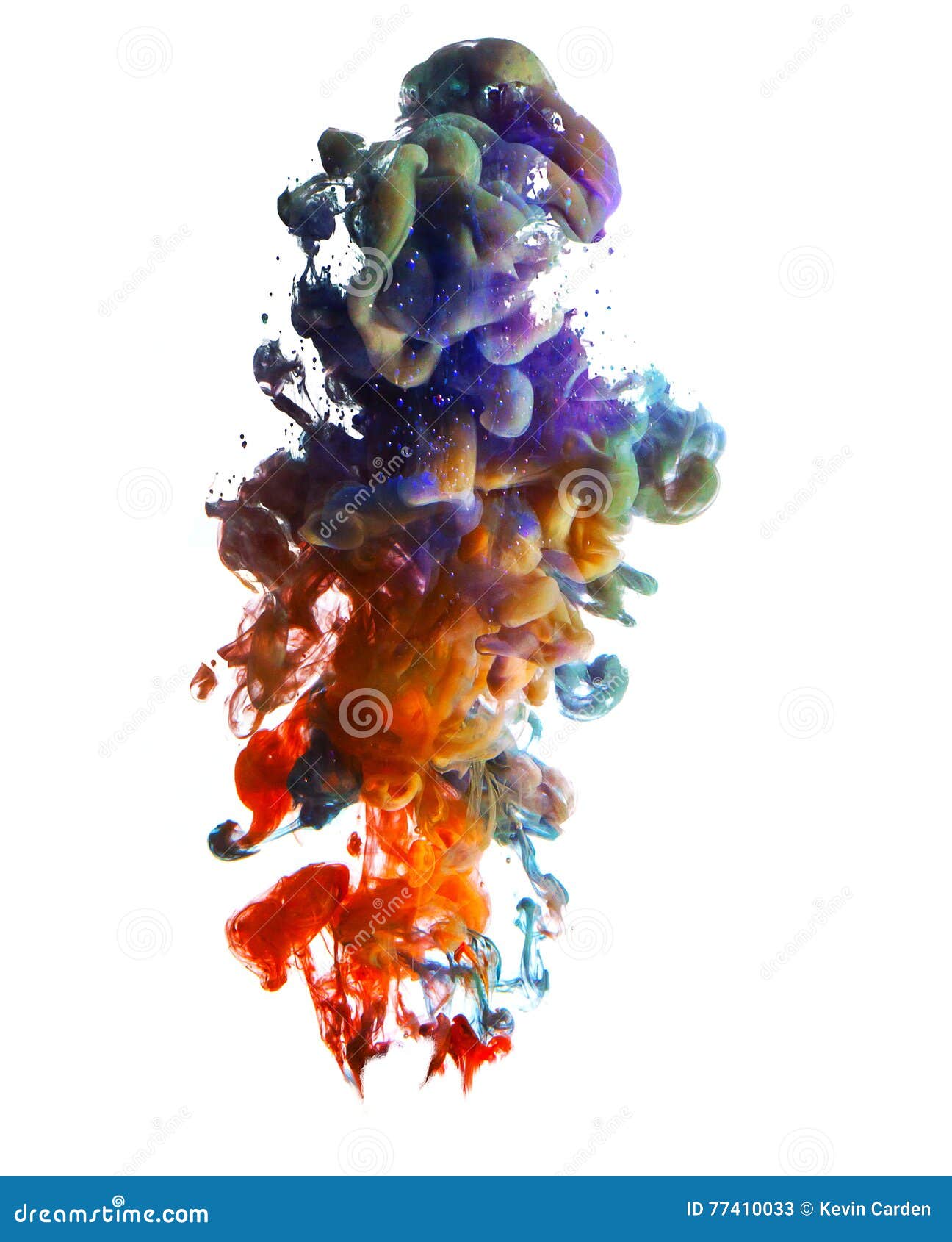 Colorful paints in water stock image. Image of pattern - 77410033