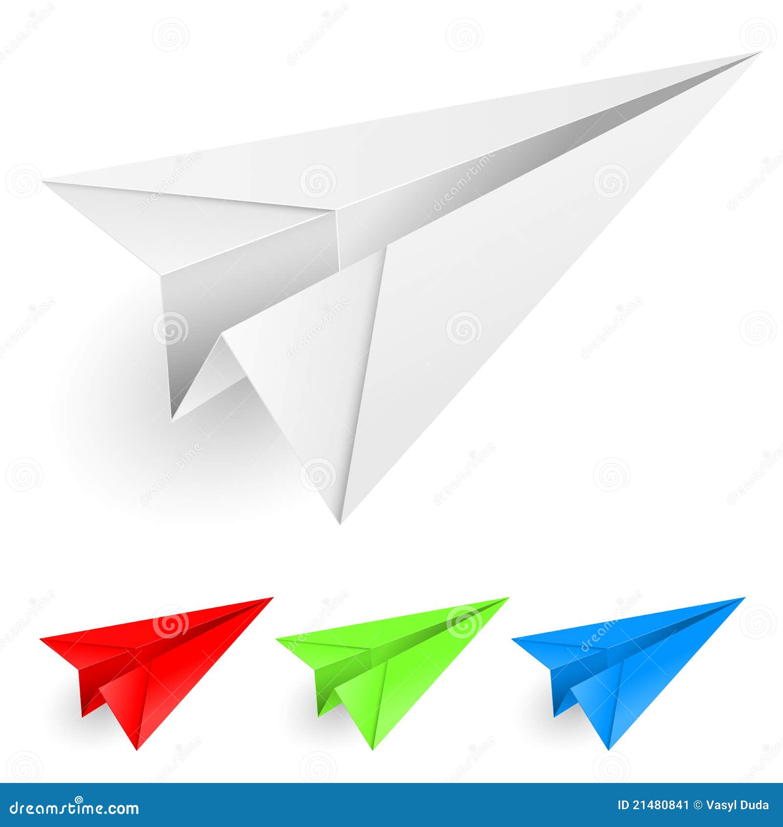 Colorful paper airplanes stock vector. Illustration of paper 21480841