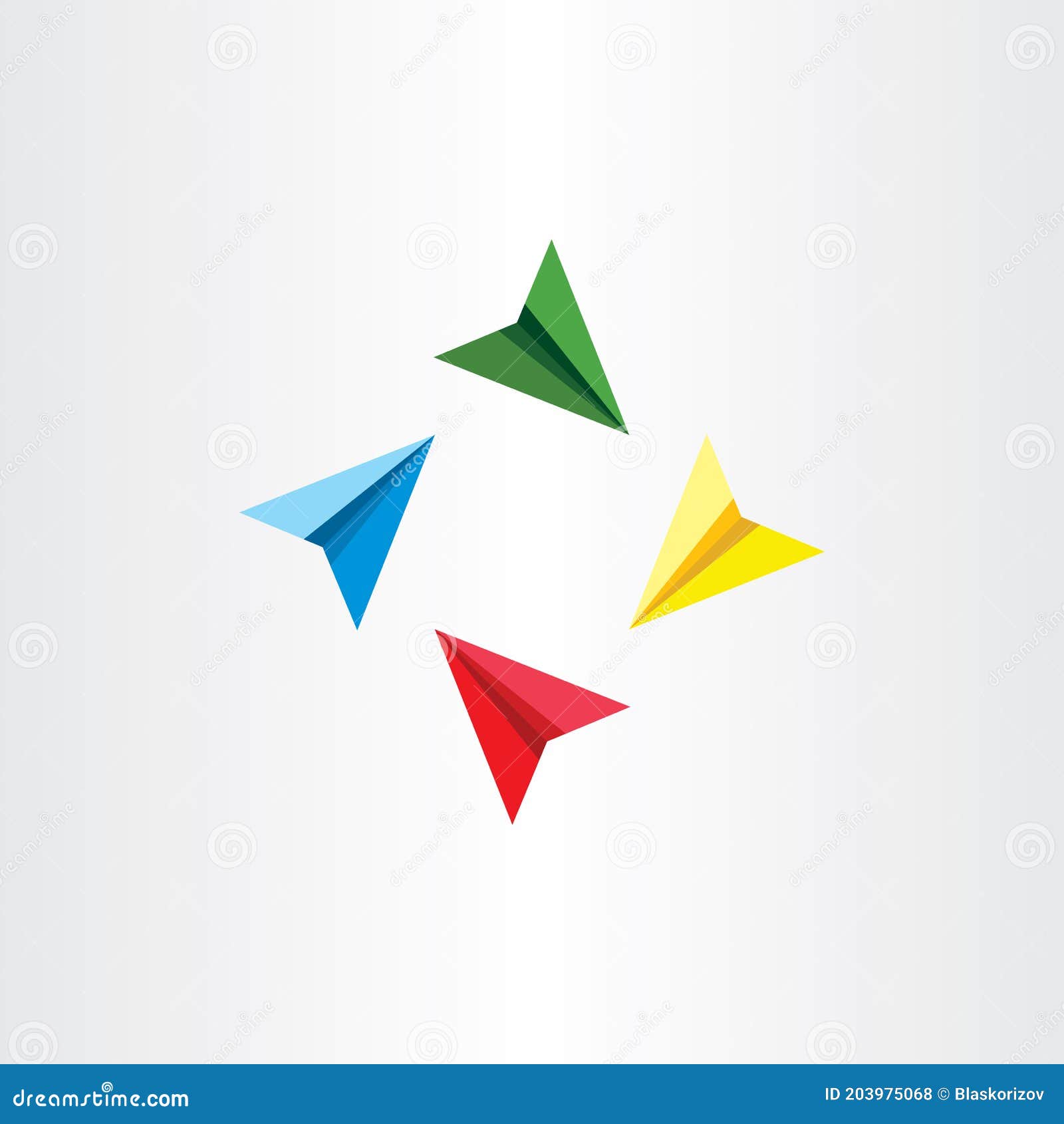Colorful Paper Airplanes Vector Plane Stock Vector Illustration of