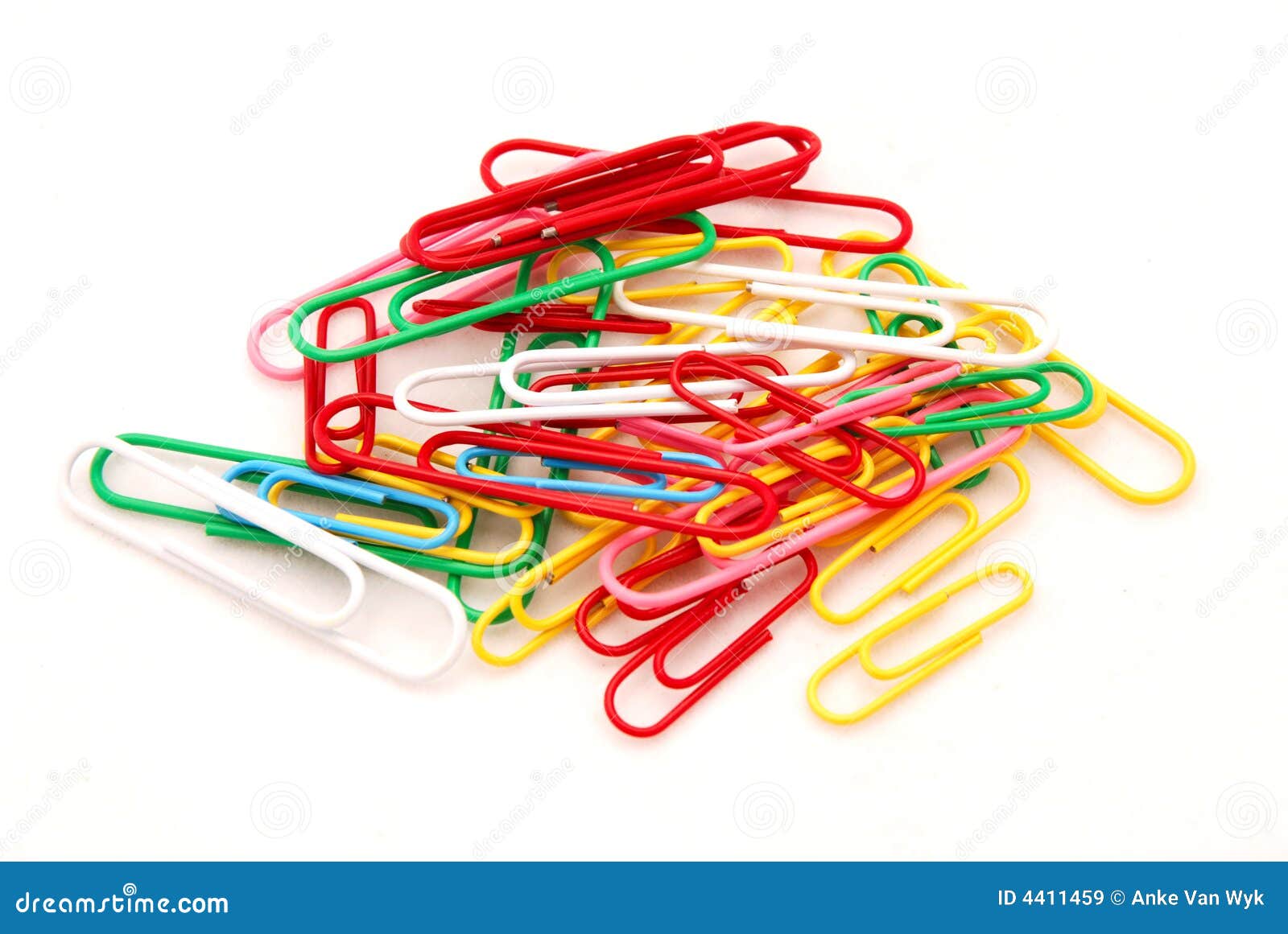 Colorful paper clips stock image. Image of background 4411459