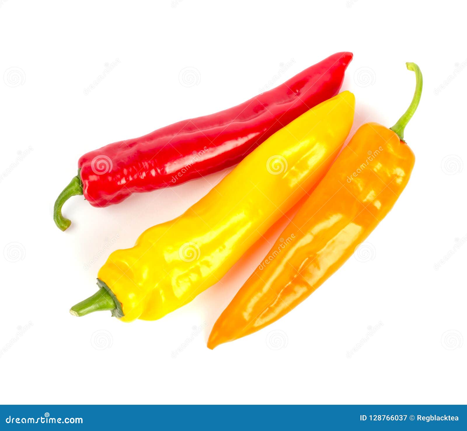 Colorful Paprikas on the White Background Isolated. Stock Image Image