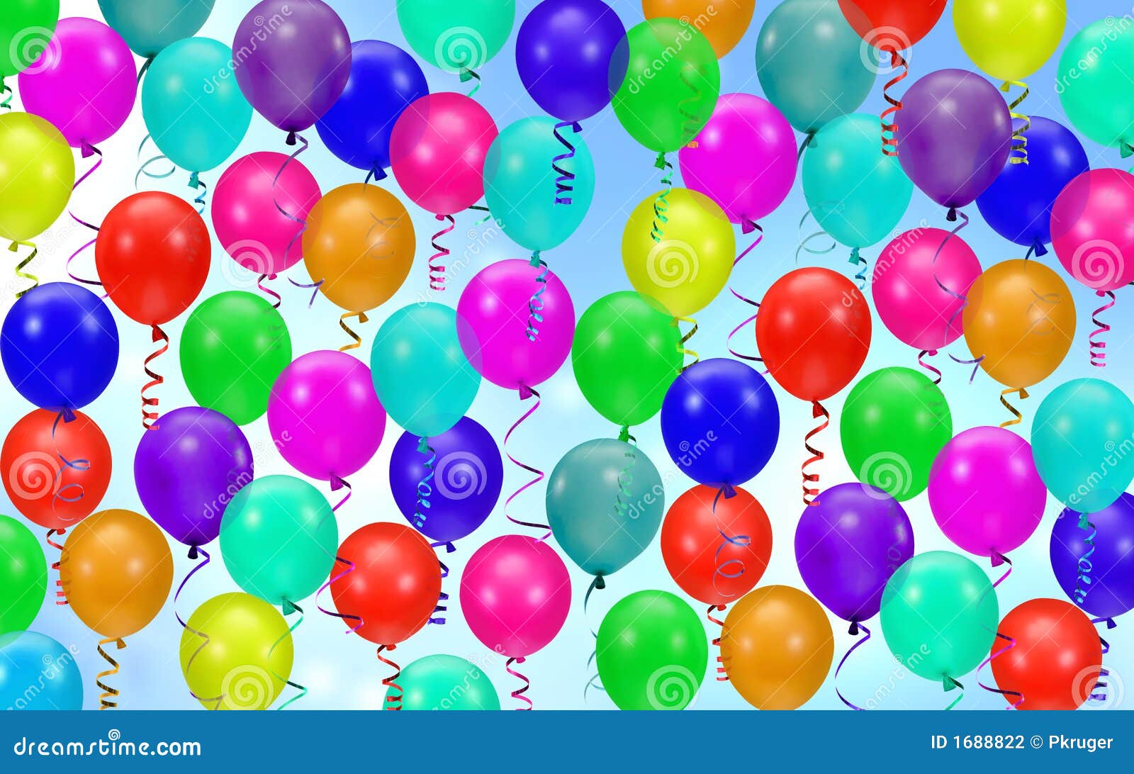 Colorful Party Balloons Background Stock Photo - Image of green, plastic:  1688822