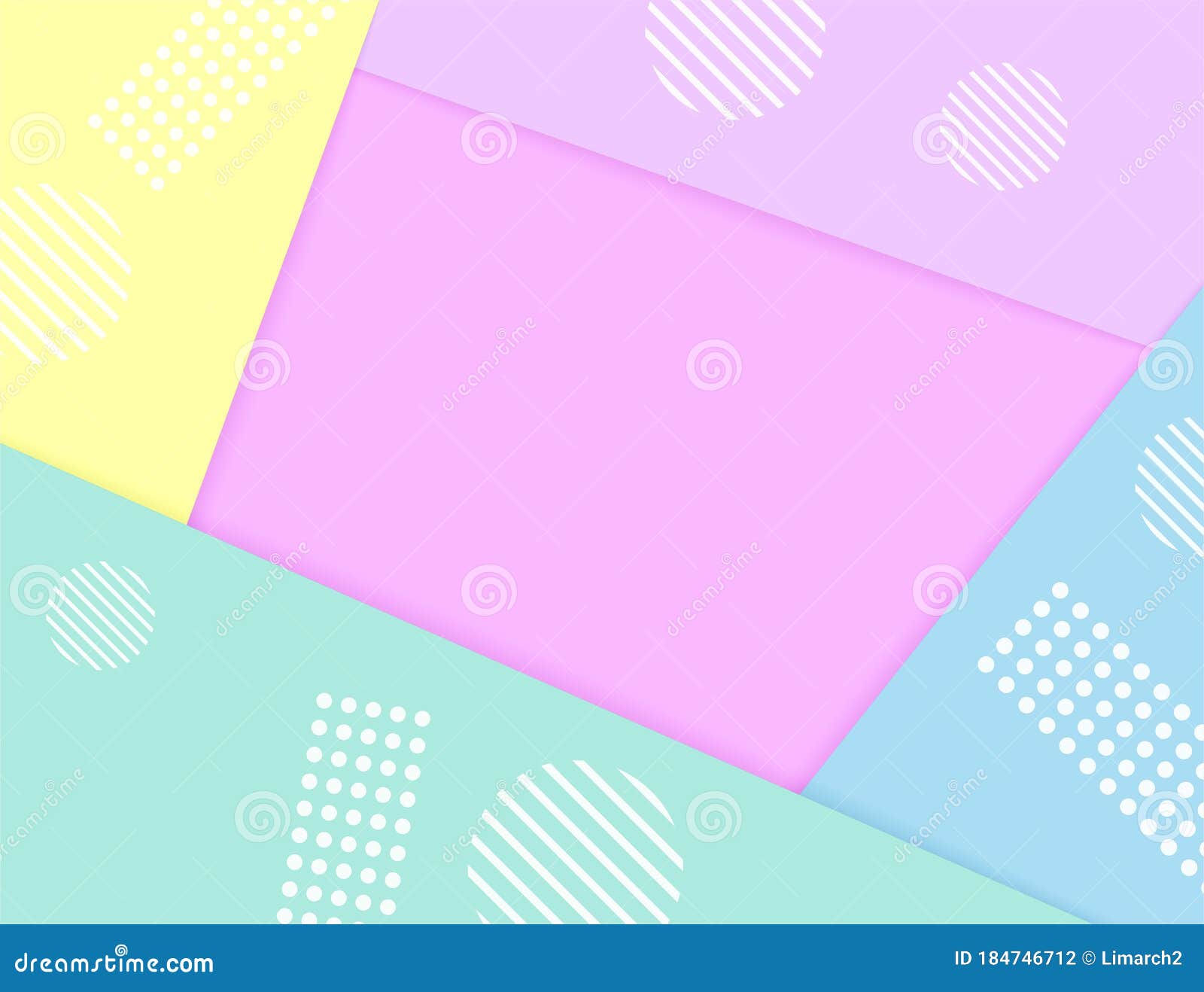 Colorful Pastels Paper Background. Design with Light and Shadows Stock