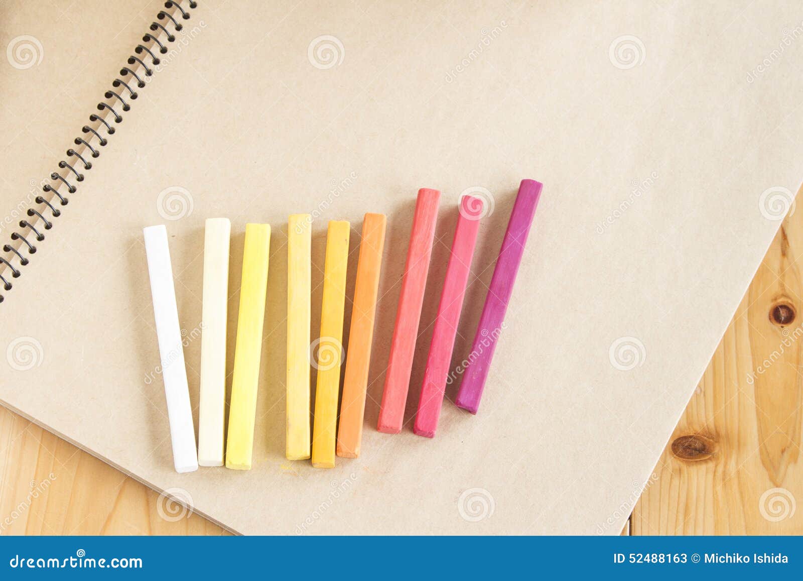 Colorful Pastels and a Sketchbook Stock Image Image of colorful