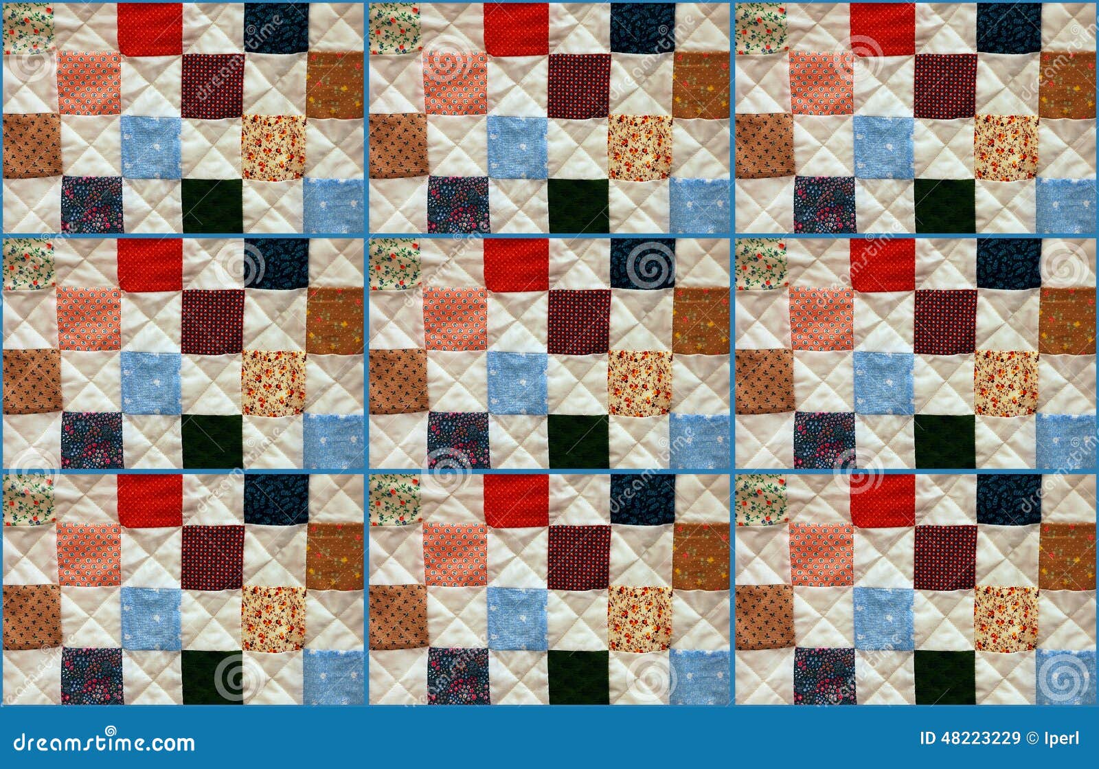 Colorful patchwork quilt stock image. Image of patches 48223229
