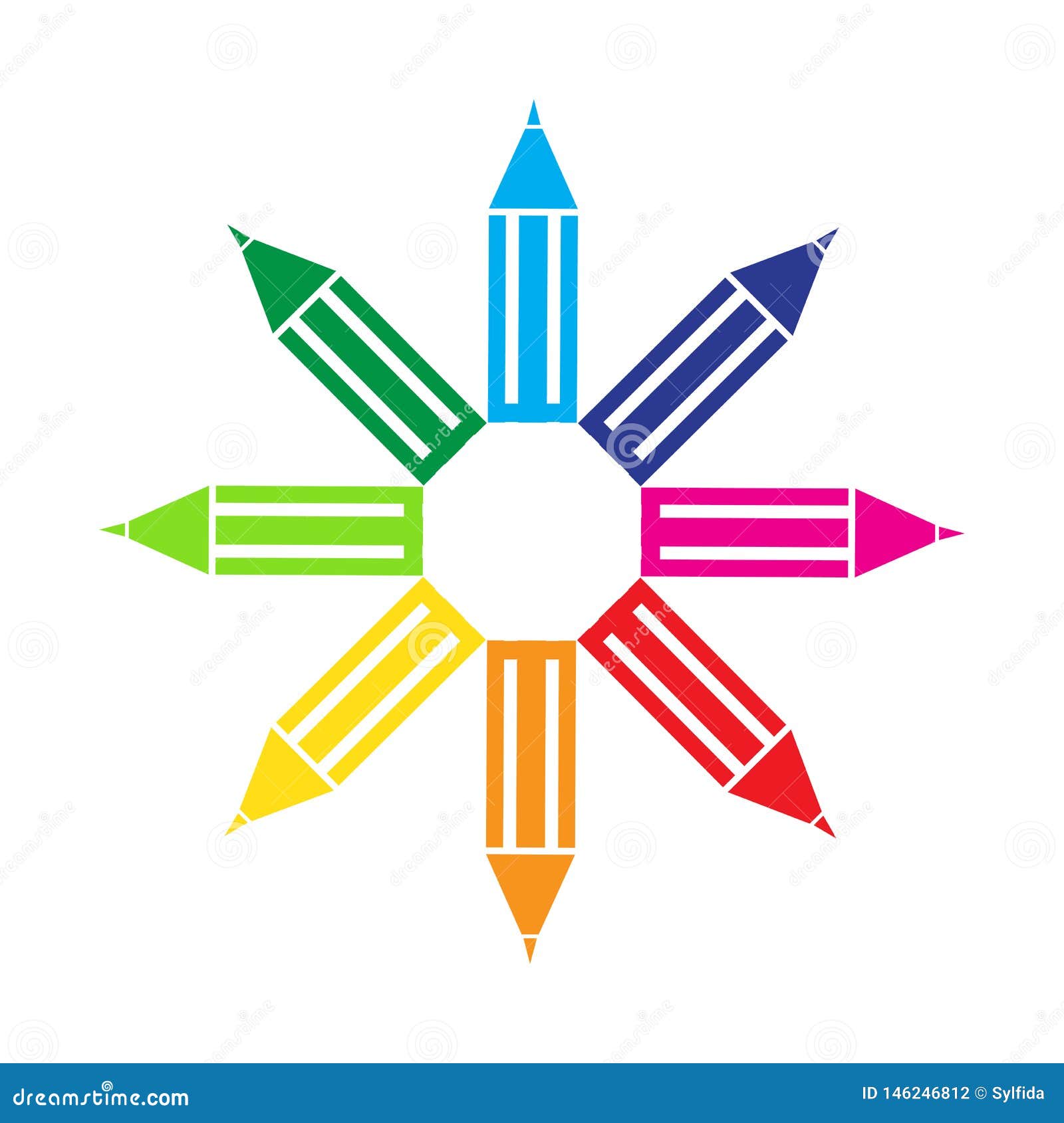 Colorful Pencils. Element of Design Stock Illustration - Illustration ...