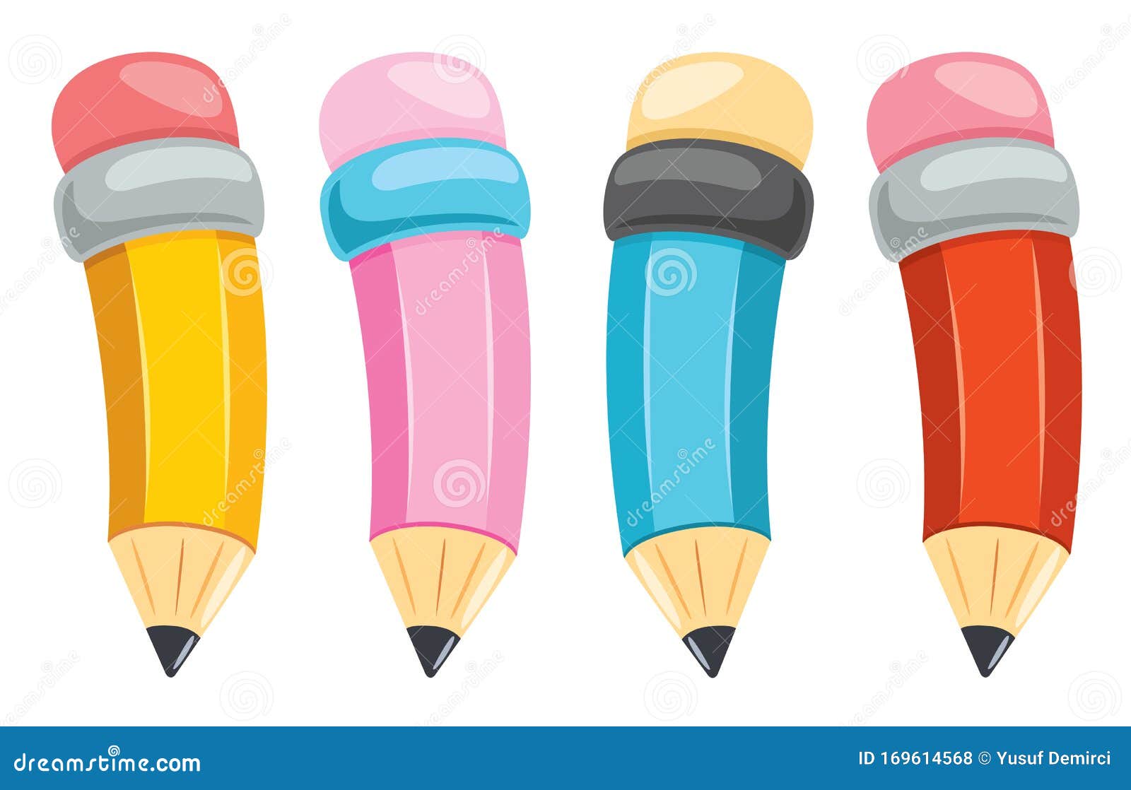 Colorful Pencils for Kids Education Stock Vector - Illustration of happy,  book: 169614568