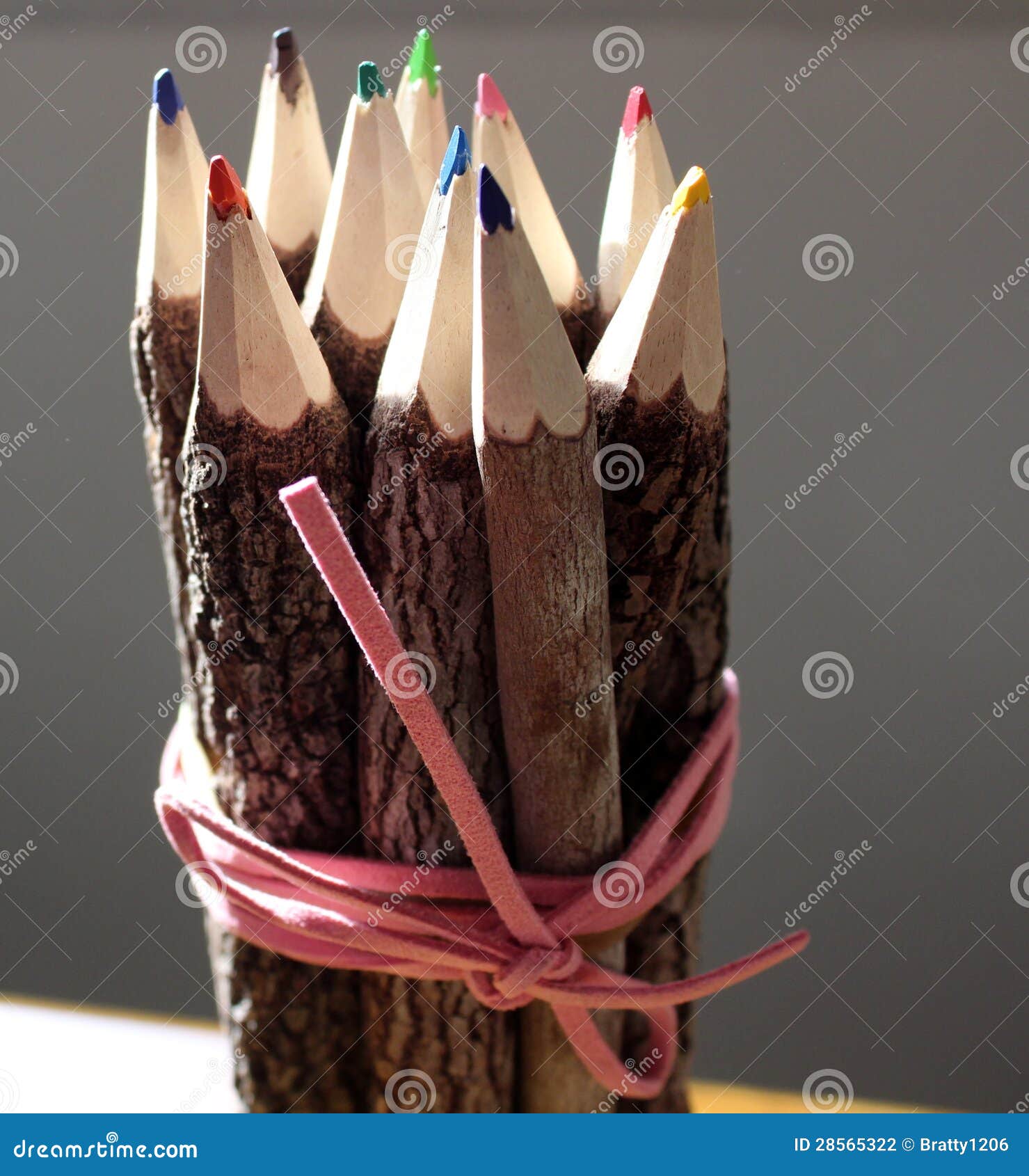 Colorful Pencils from Tamarind Branches Stock Photo Image of suede
