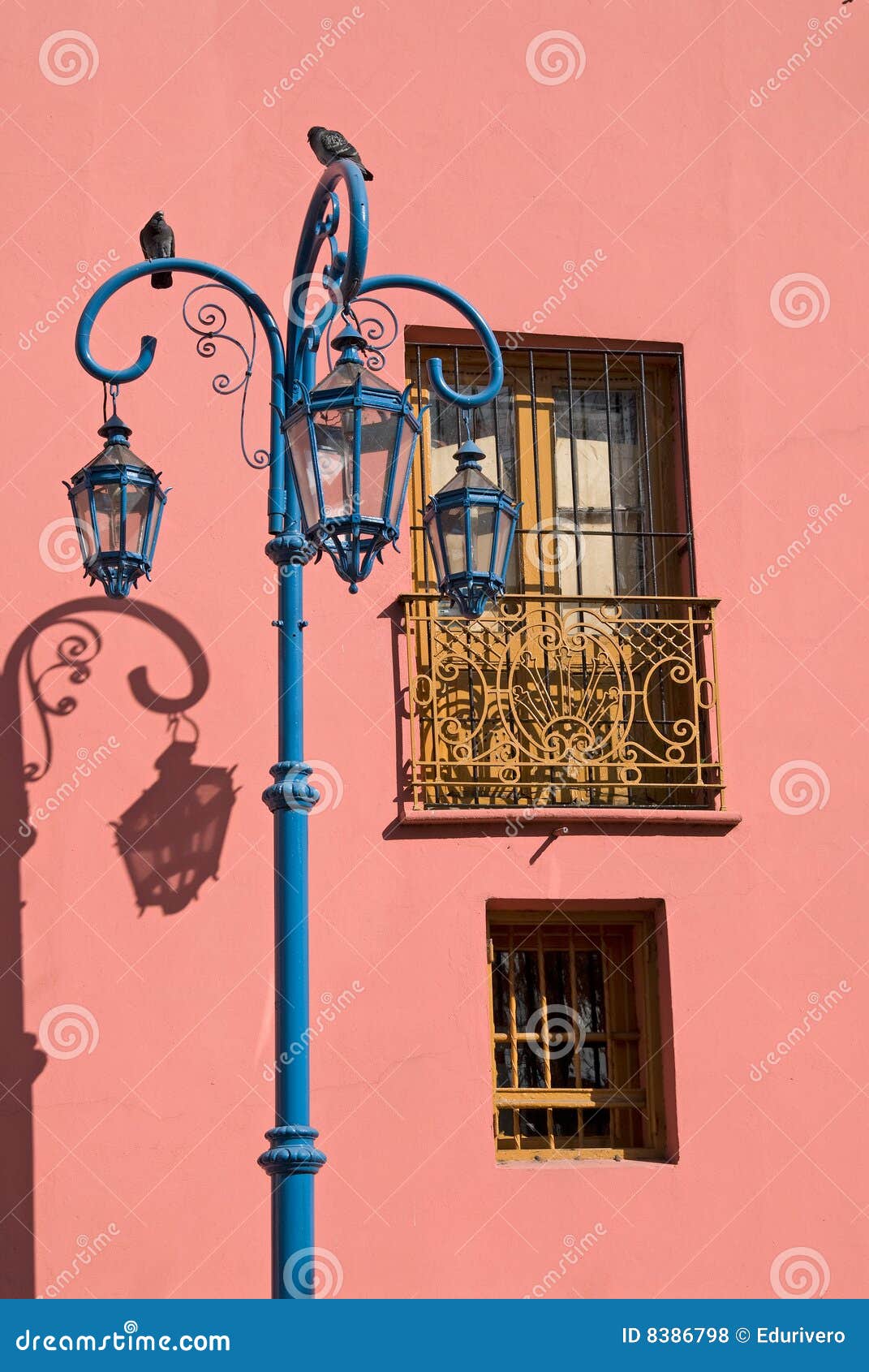 colorful pink wall in la boca