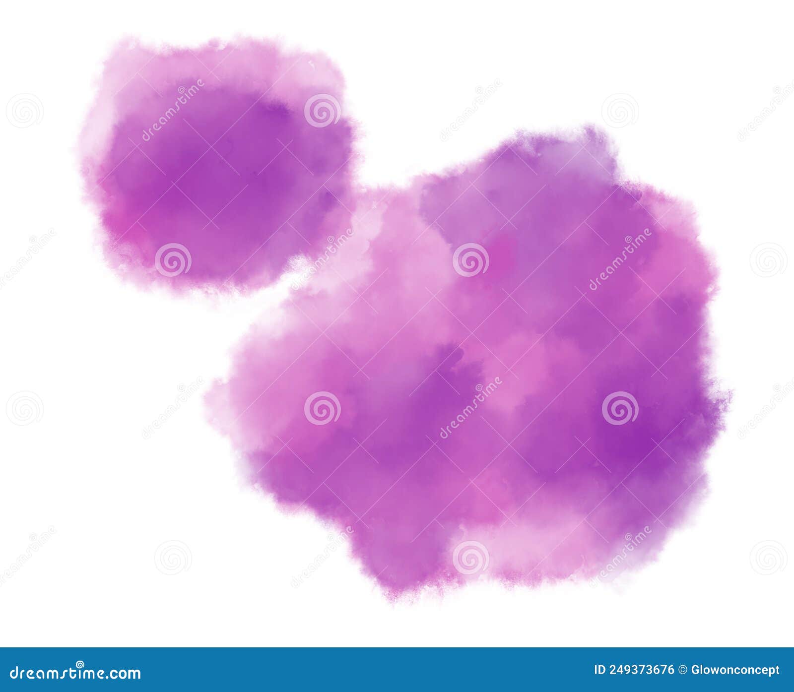 Colorful Pink Watercolor Blobs Drops Brush Hand Painting Illustration ...