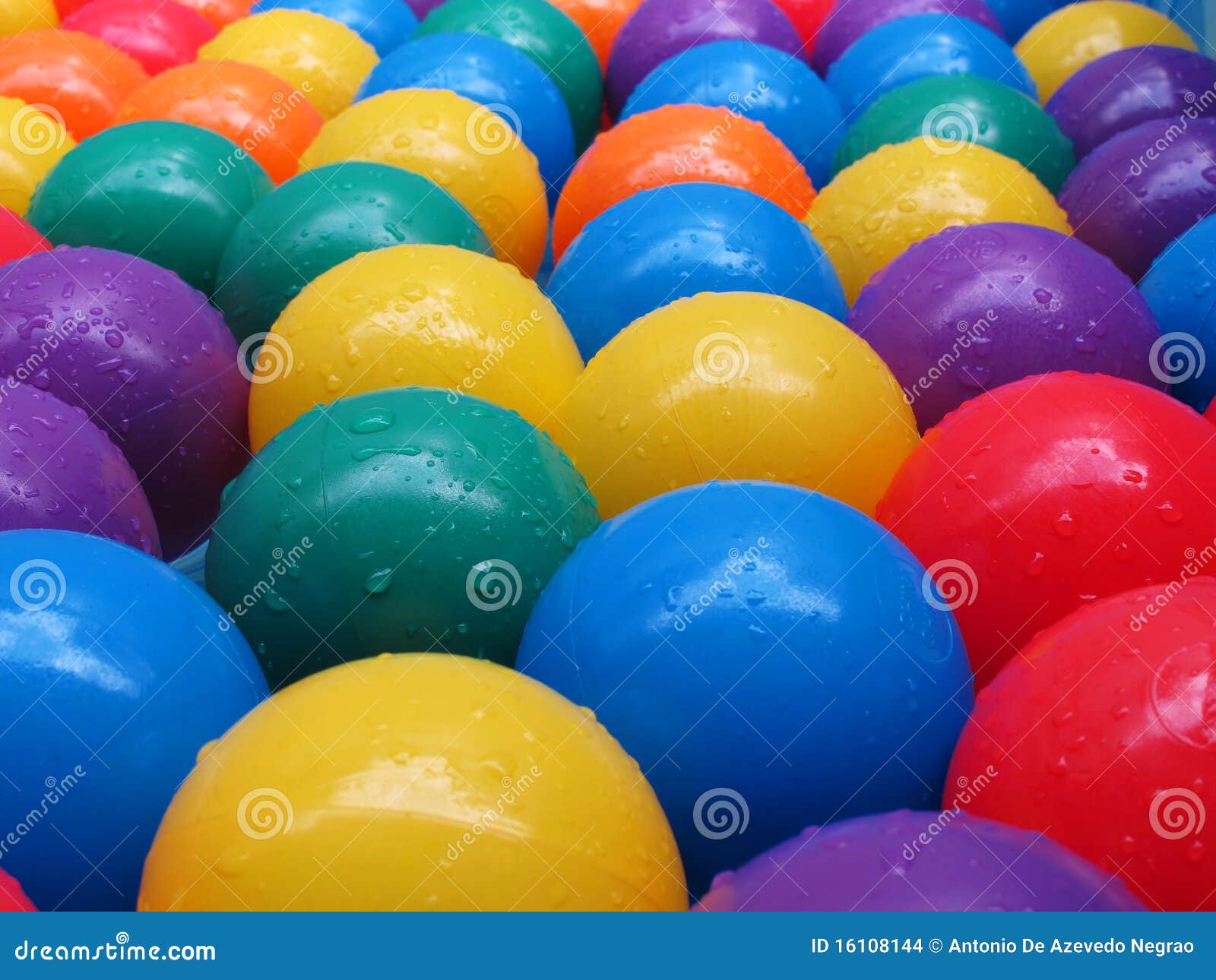 Colorful plastic balls stock photo. Image of playtime 16108144