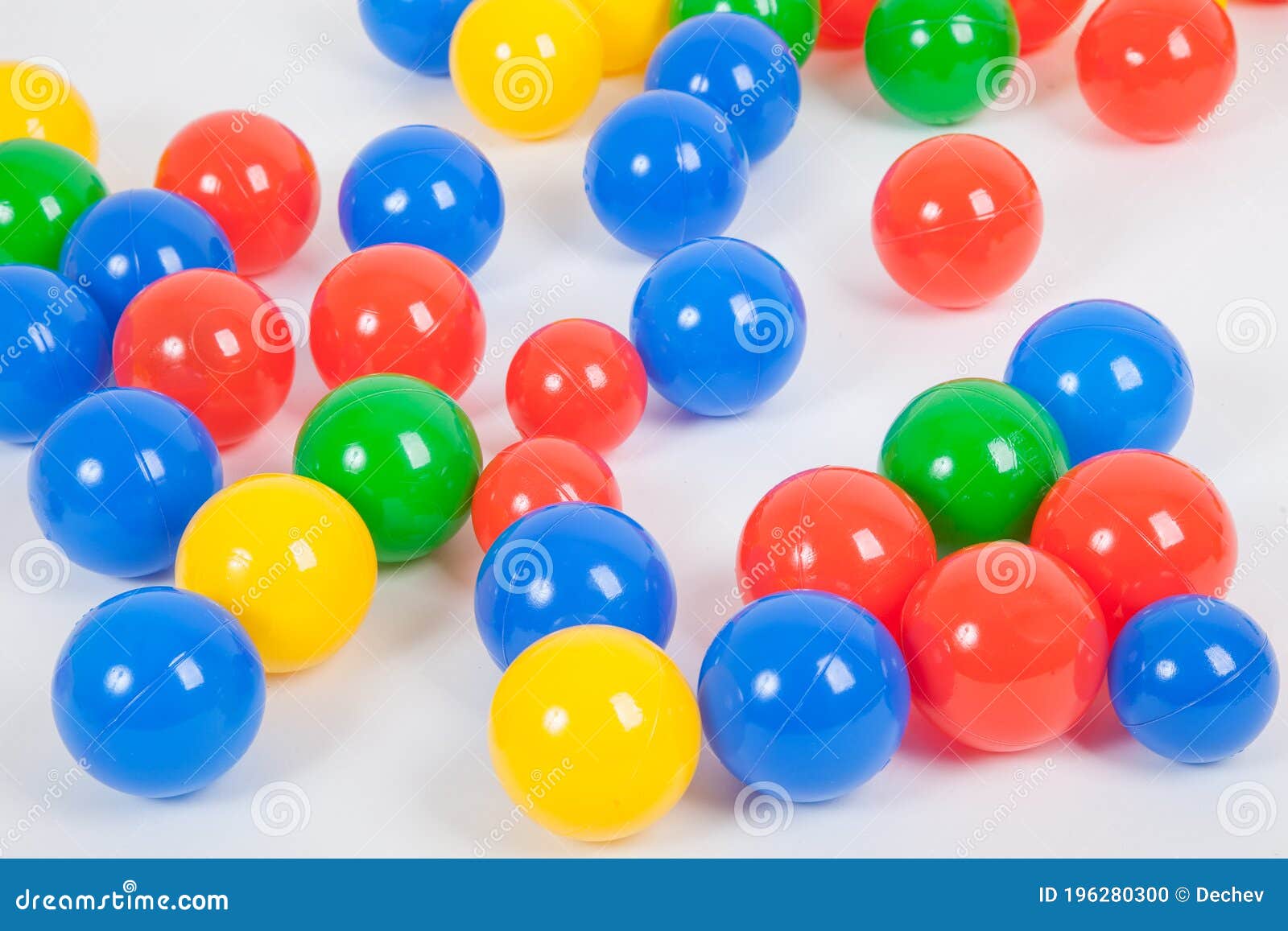 Colorful Plastic Balls on Children`s Playground Stock Photo Image of