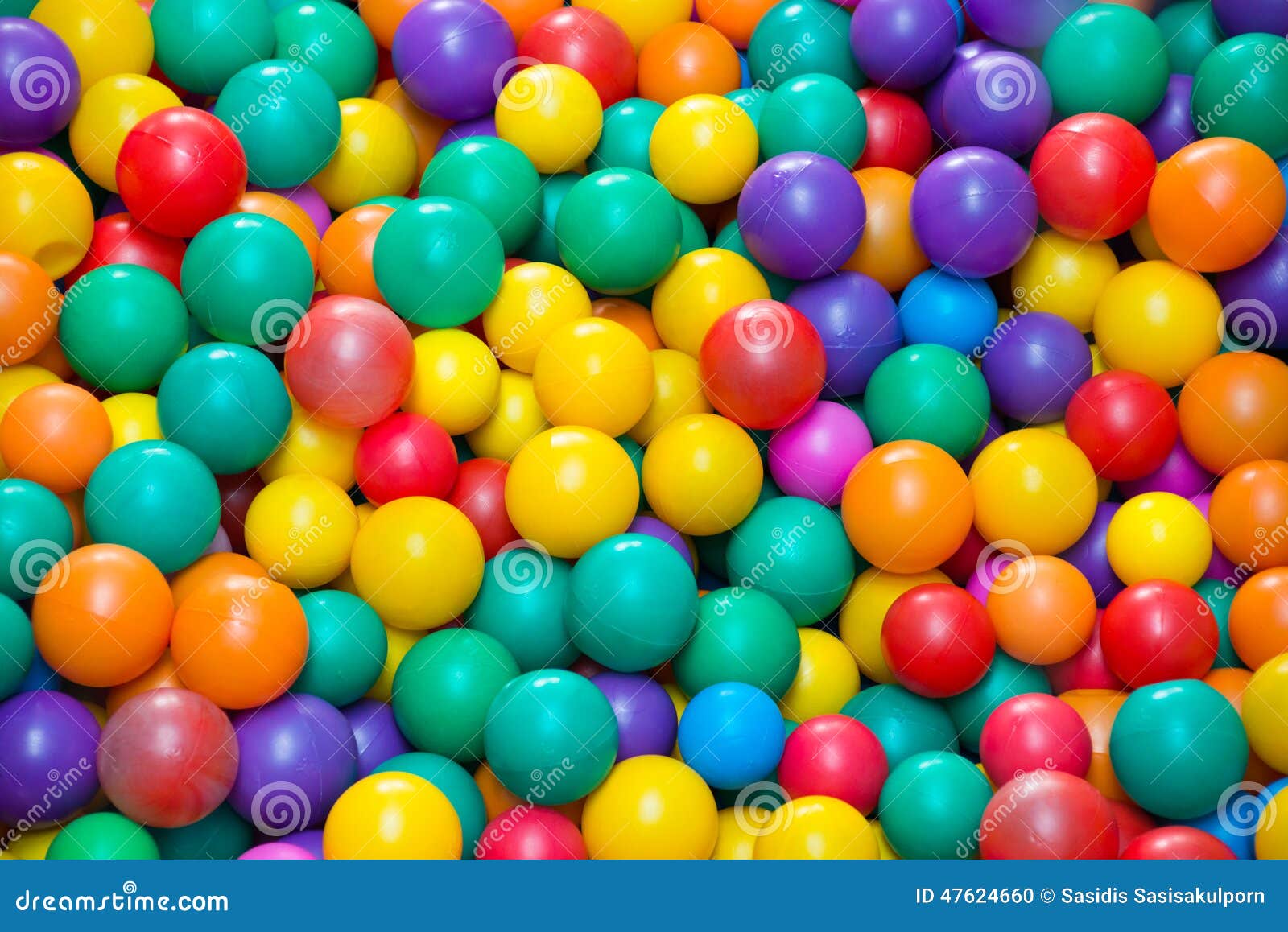 Colorful plastic balls stock photo. Image of balls, pool 47624660