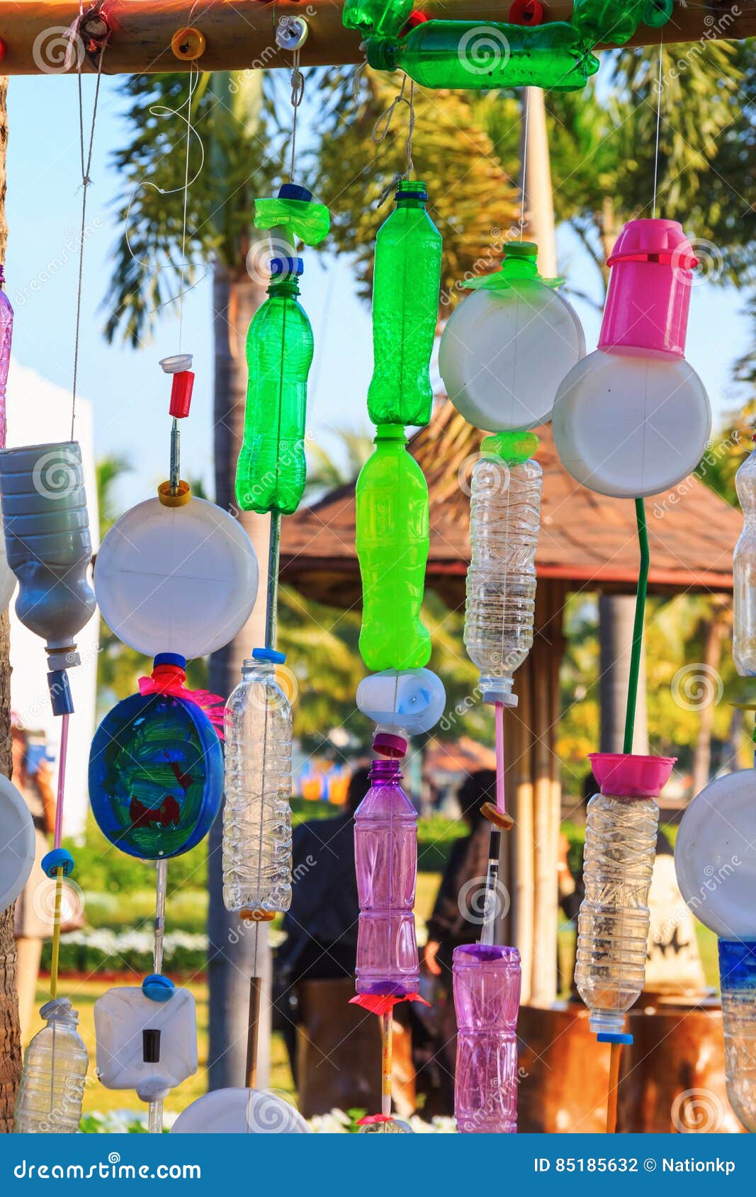 Colorful Plastic Button Recycle Decoration Stock Photo Image of