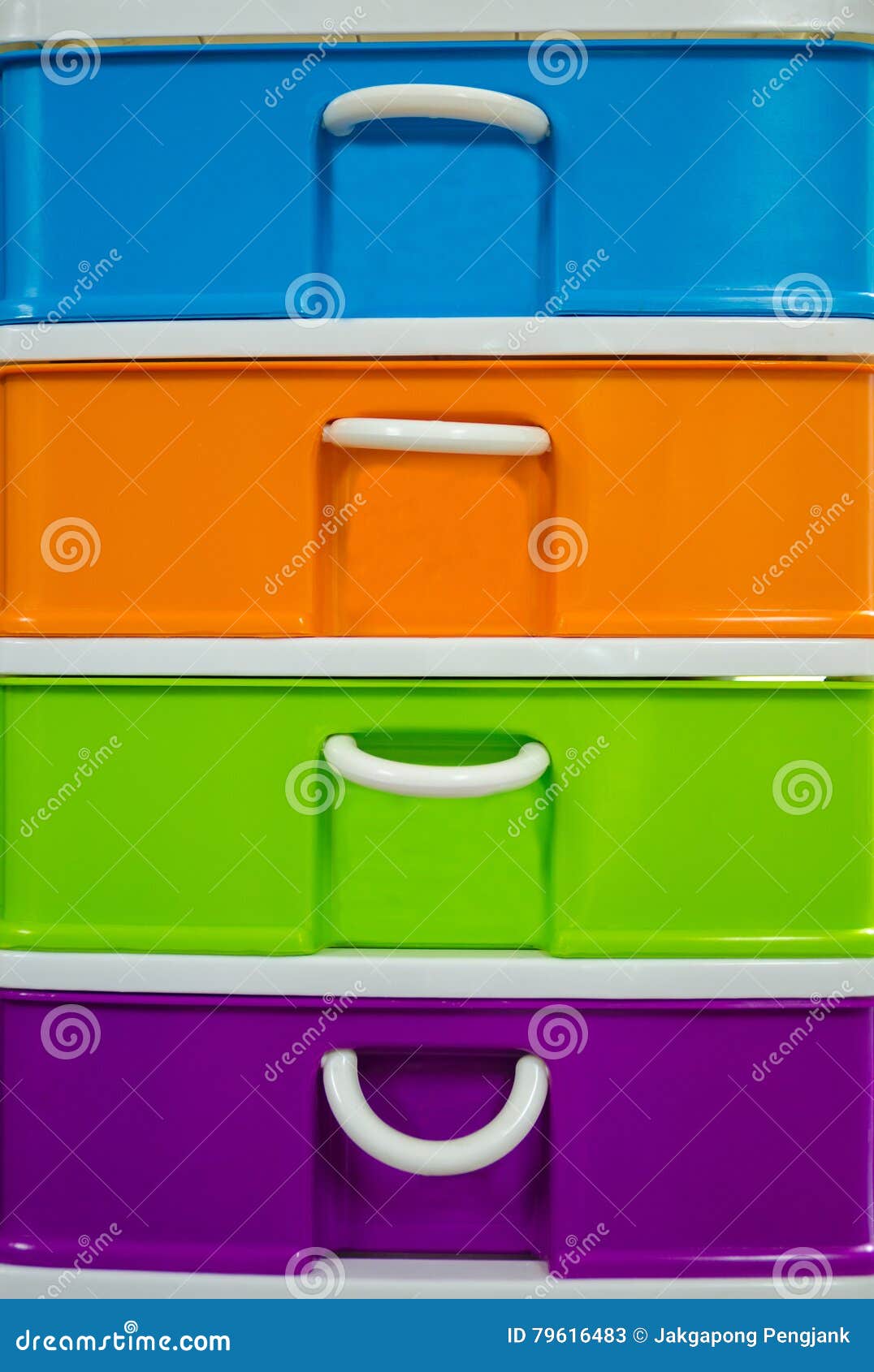 Colorful of plastic drawer stock image. Image of green 79616483