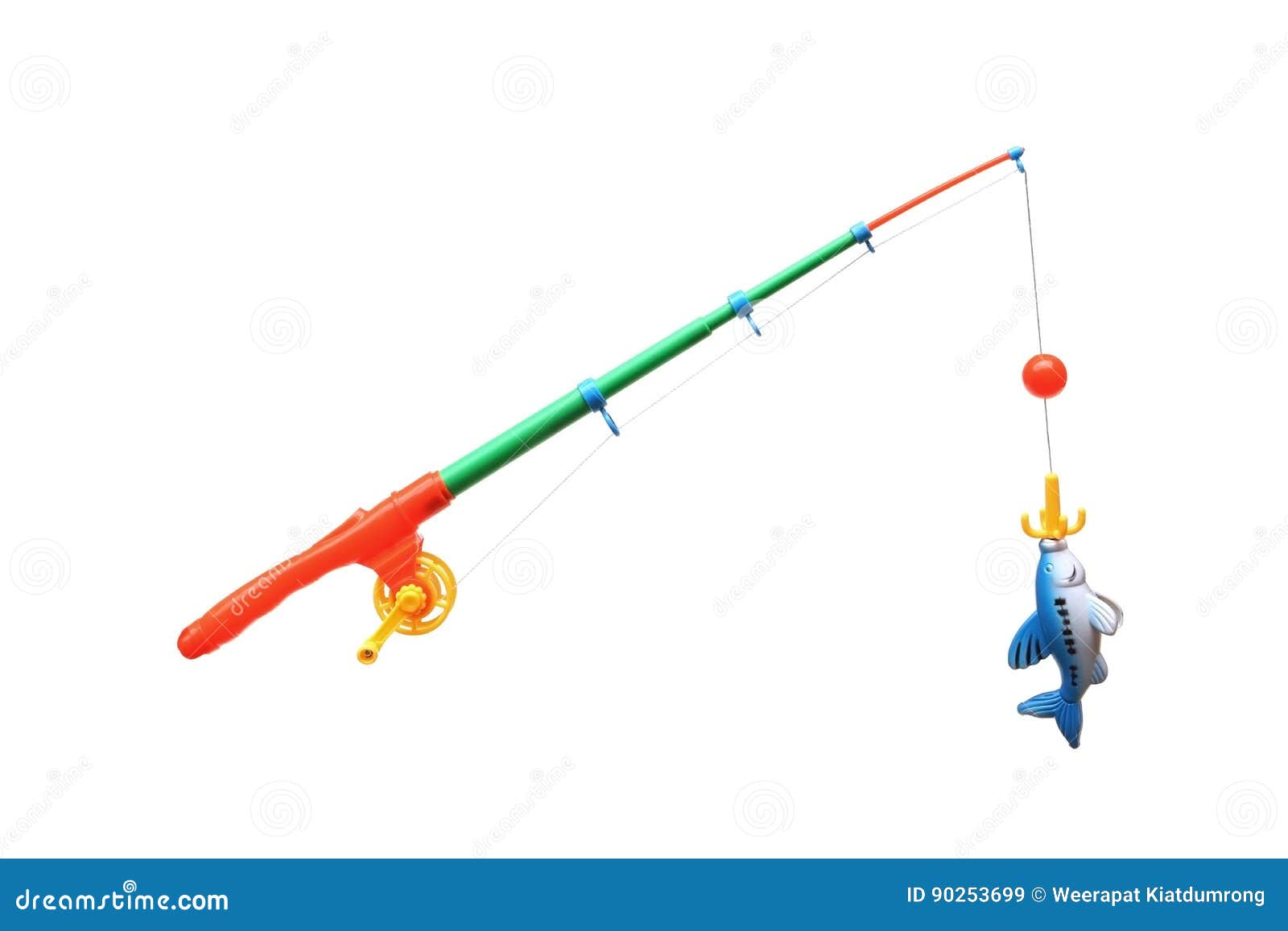 Colorful Plastic Fishing Rod Stock Image - Image of pole, catch