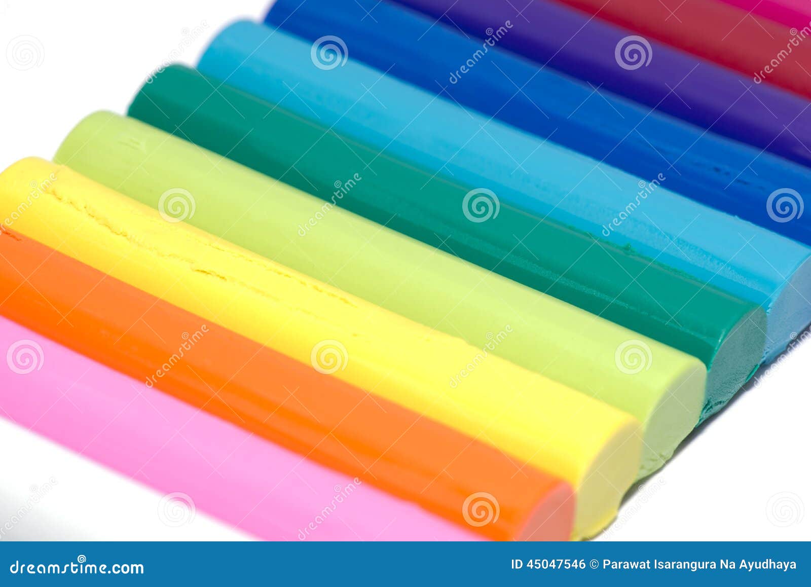 Colorful Plasticine Clay Isolated. Stock Photo Image of blue, macro
