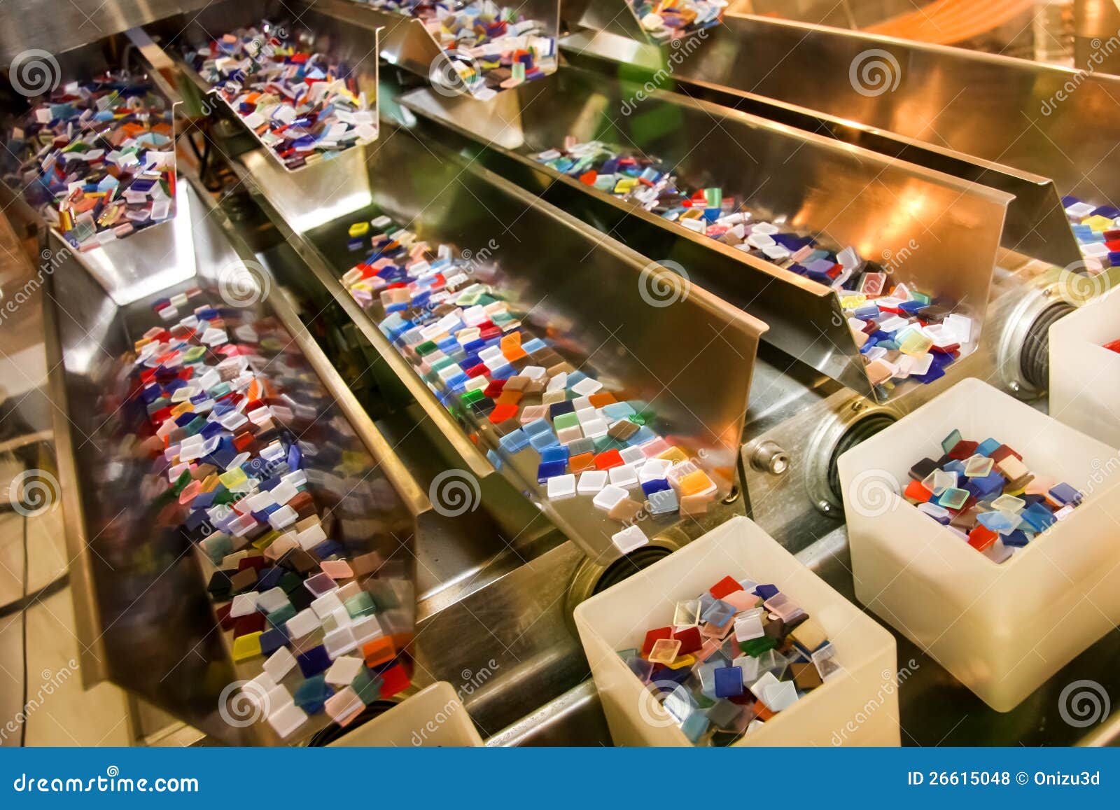 Colorful plastics boxes stock photo. Image of automated 26615048