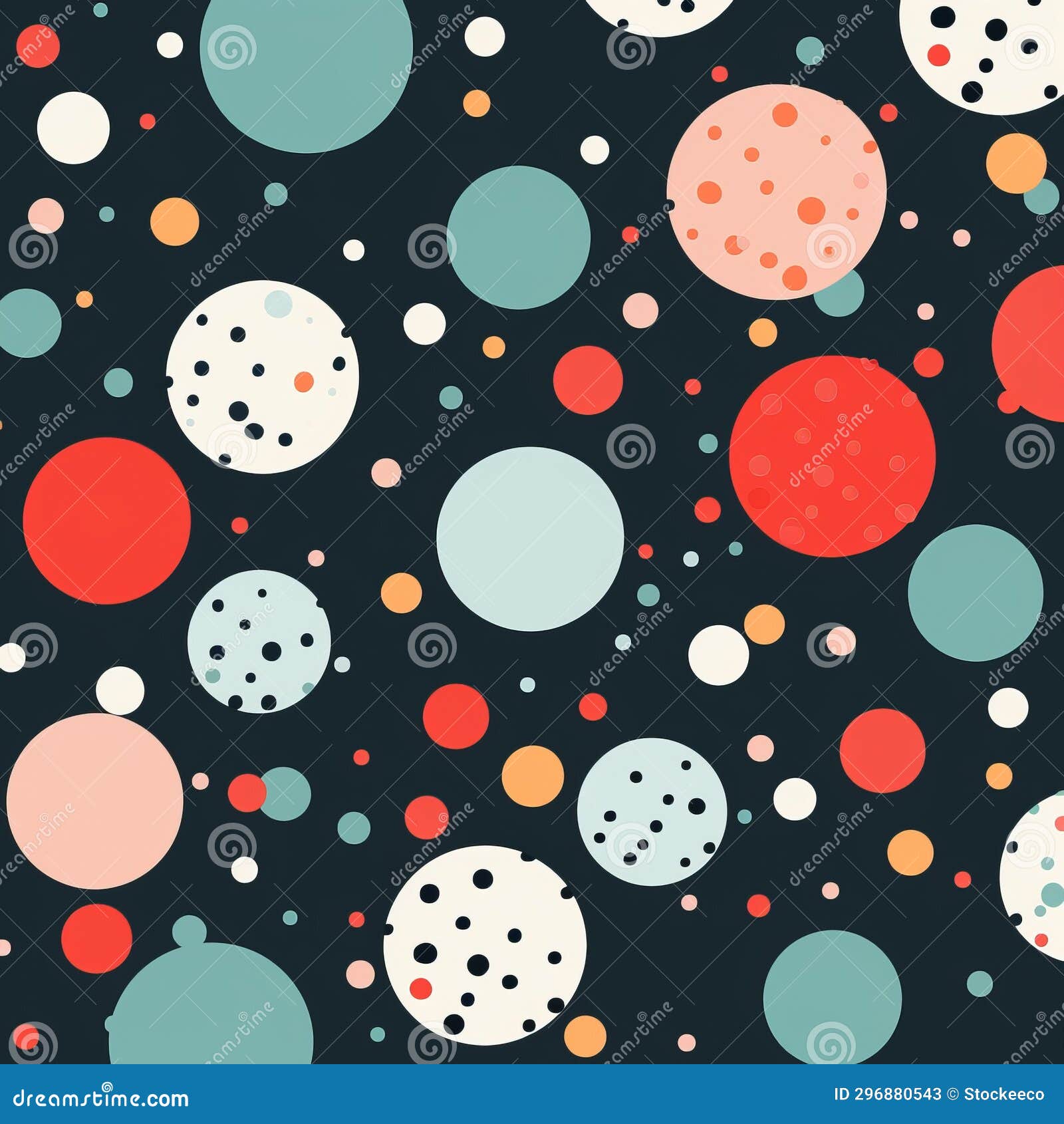 colorful polka dot background with playful whimsicality