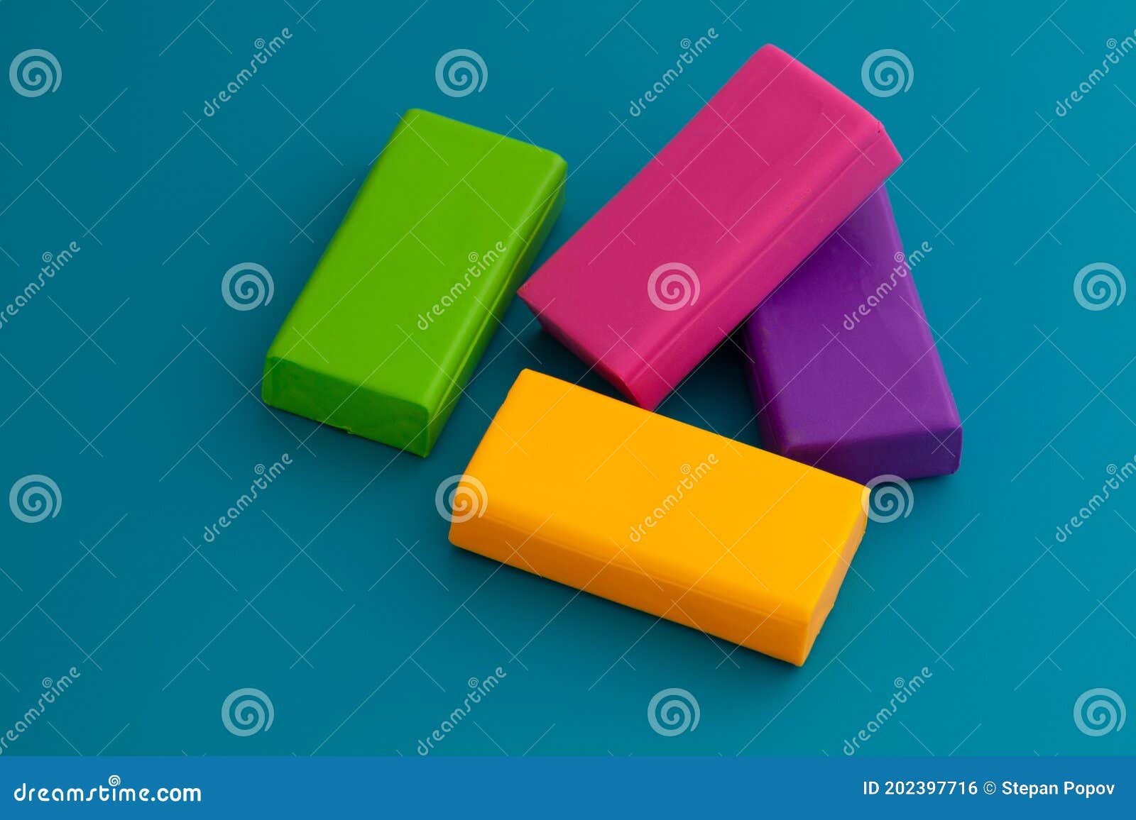 Colorful polymer clay bars stock photo. Image of craft 202397716