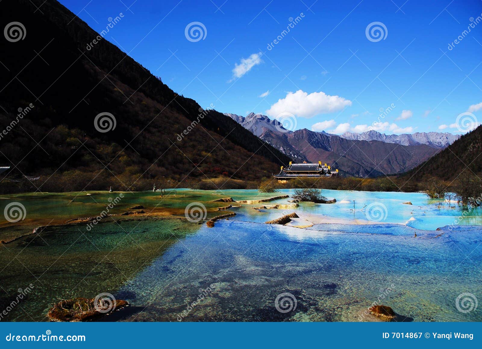 colorful ponds of huanglong