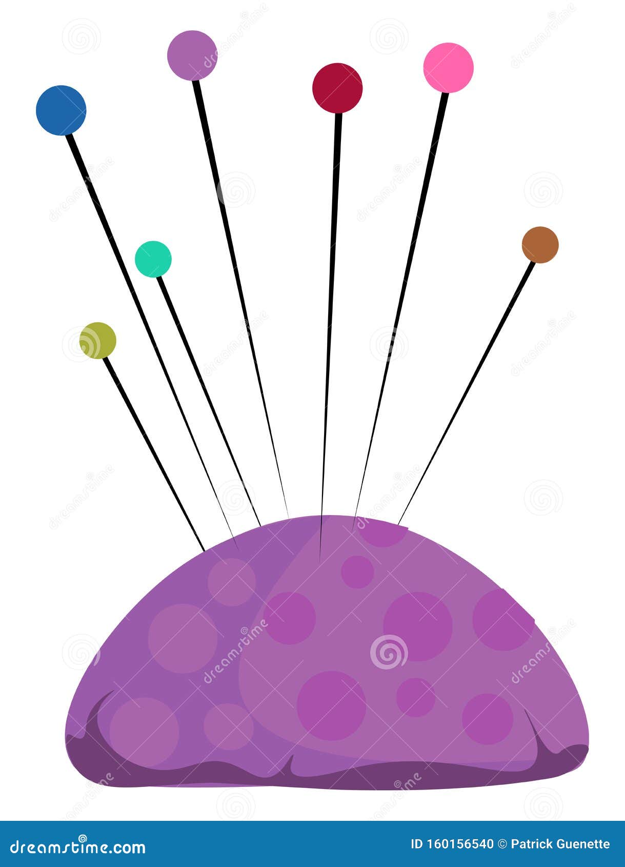A Purple Pincushion Vector or Color Illustration Stock Vector ...