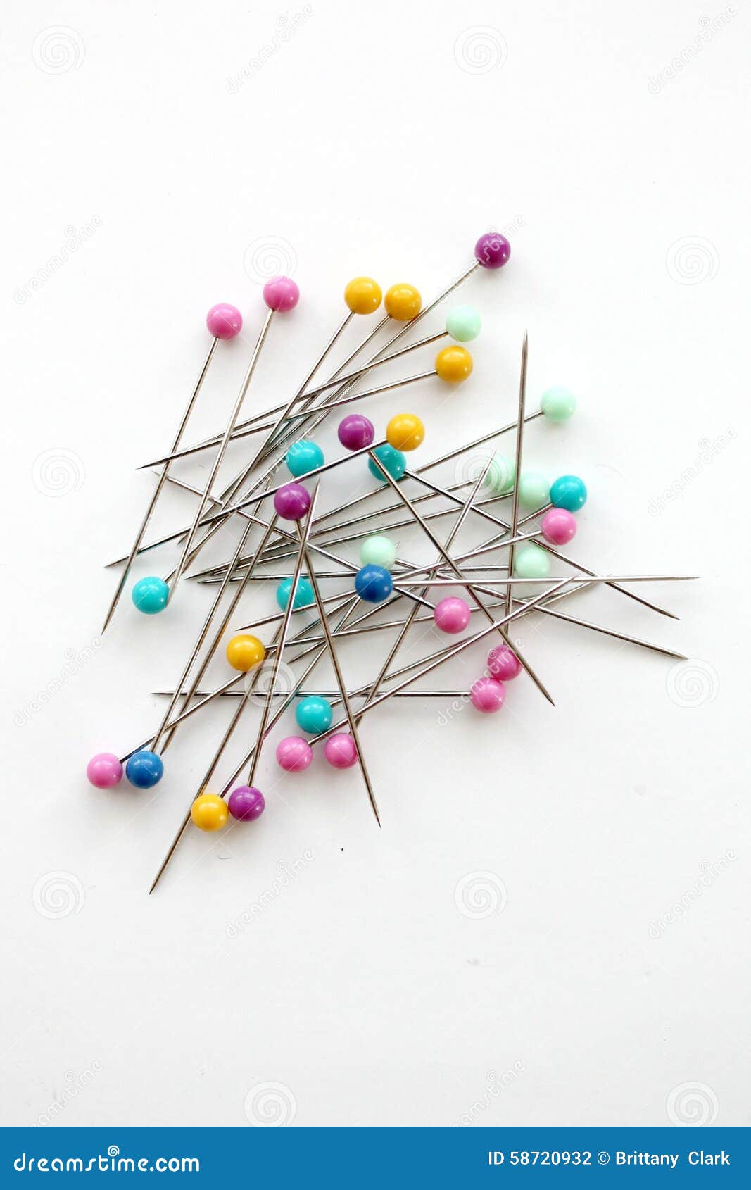 Sewing Pins On Pink Background Stock Photo - Download Image Now