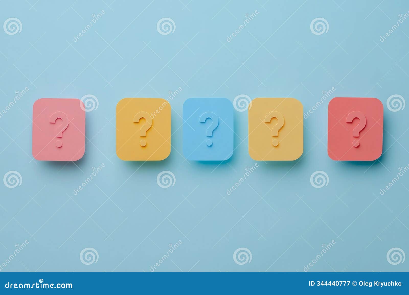 colorful question mark blocks on a blue background. these playful s stimulate curiosity and engagement. ideal for