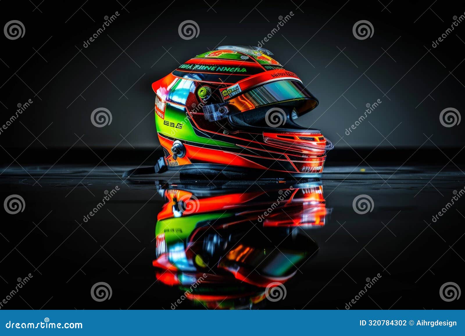 racing helmet reflection