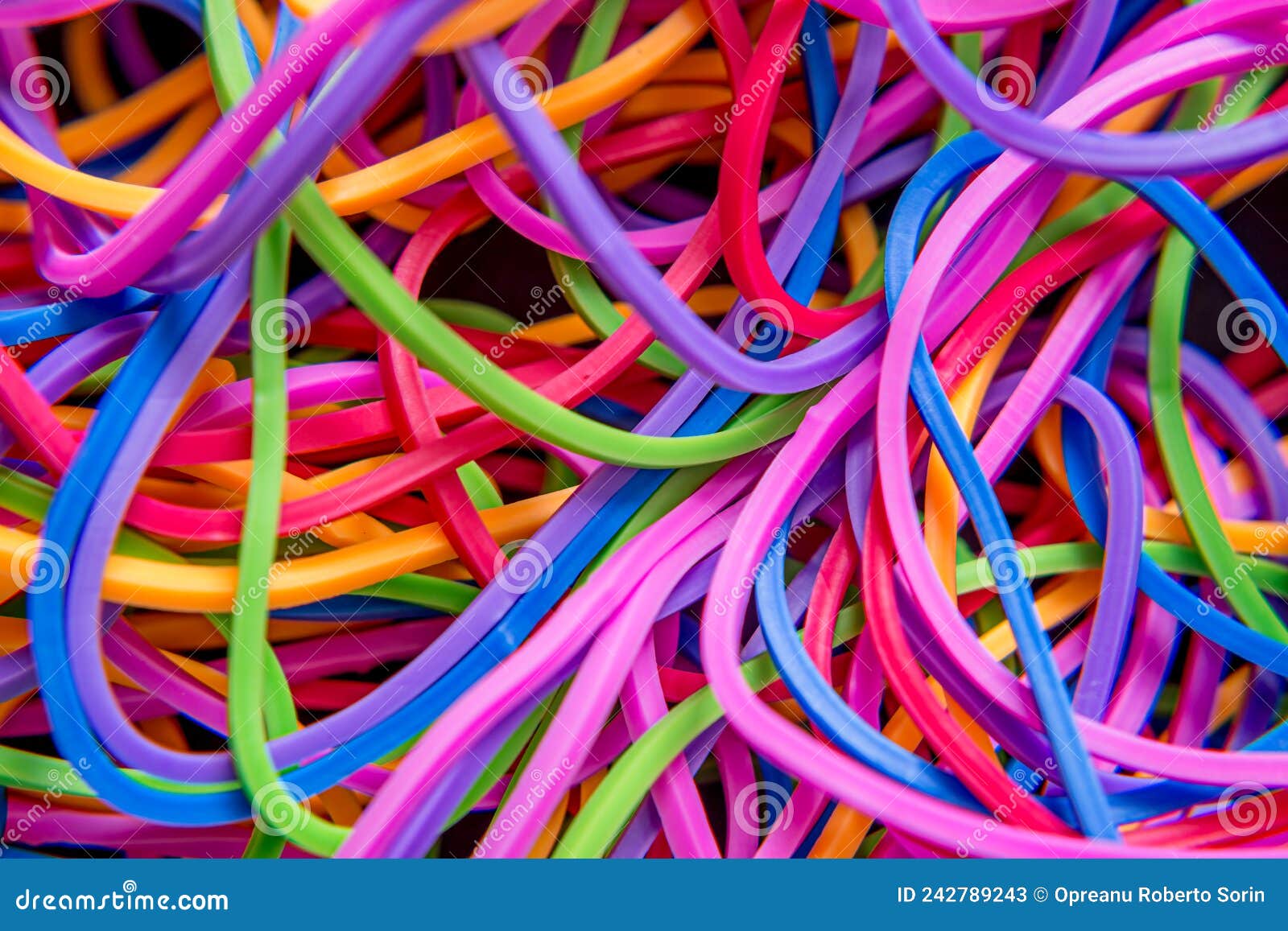 Colors rubber bands stock image. Image of green, rubber 242789243