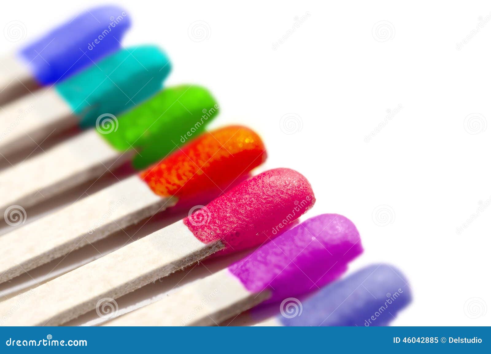 Colorful rainbow matches stock image. Image of concept 46042885