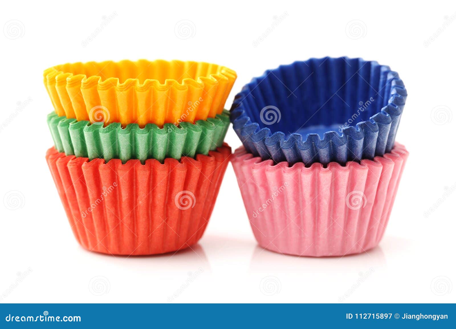 colorful rainbow paper muffin
