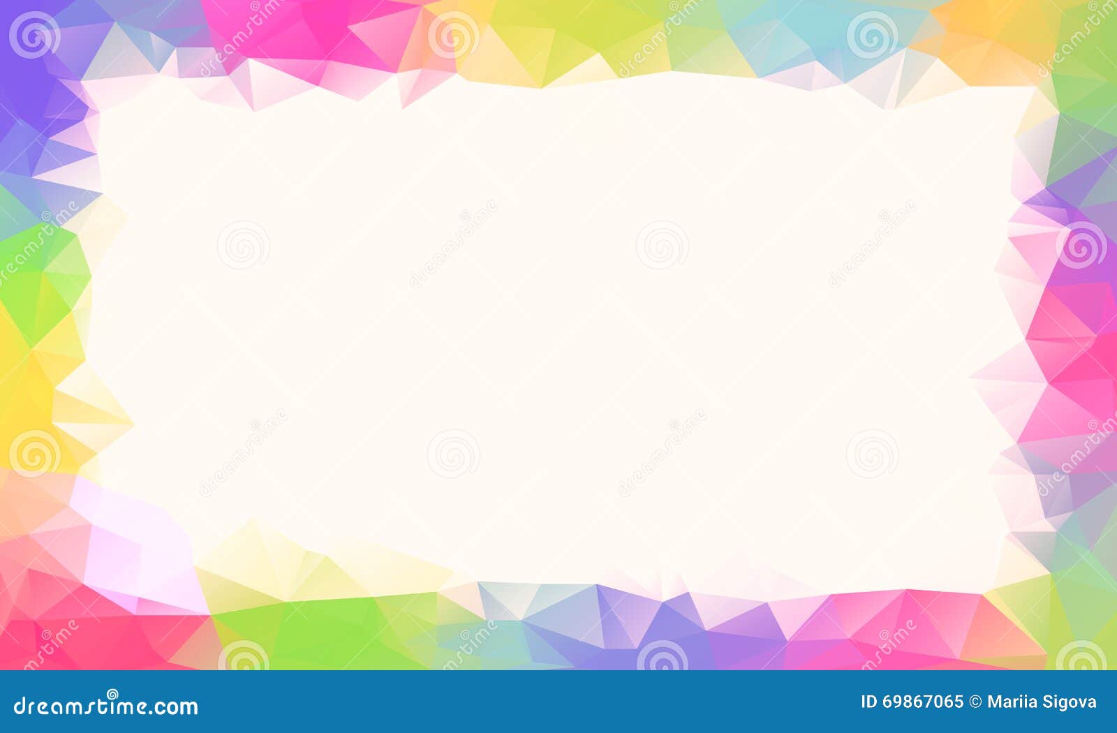 Colorful Rainbow Polygon Background Or Vector Frame Stock Vector