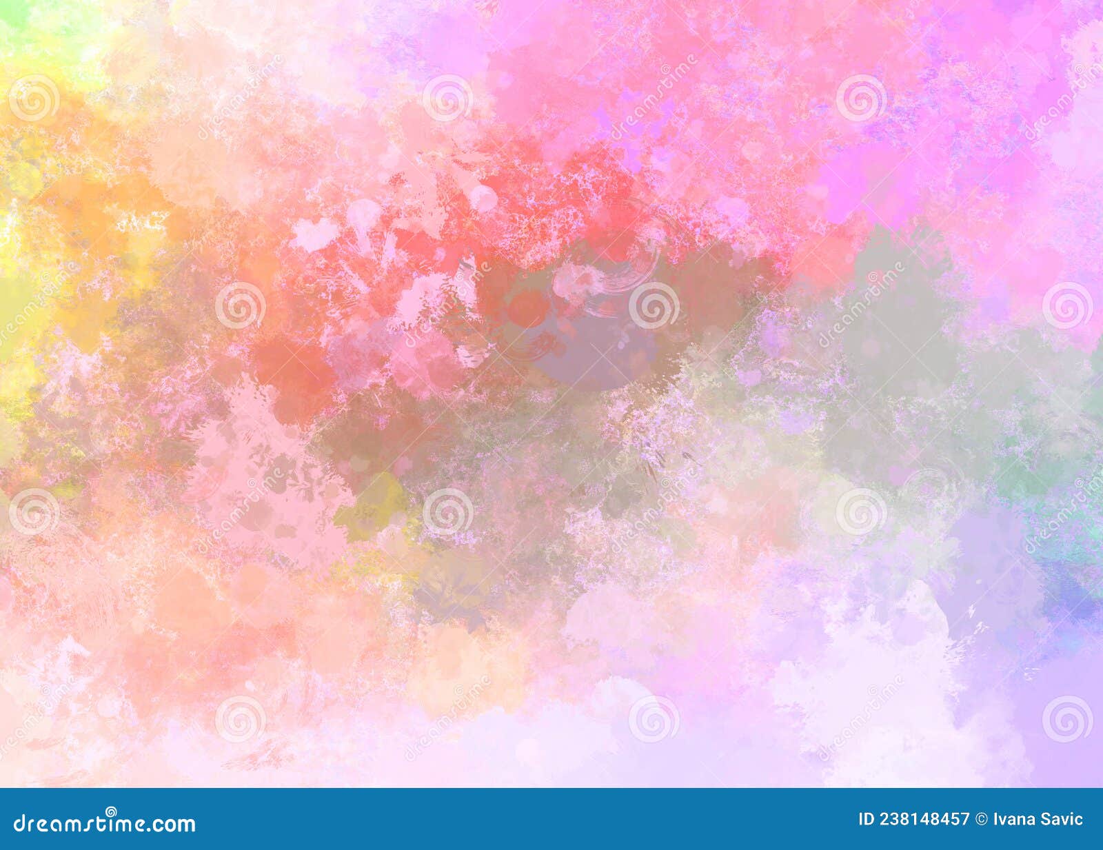 Colorful Rainbow Watercolor Splash and Stains Background Colors of Pink ...