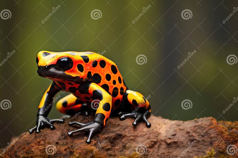 A Colorful Rainforest Poison Dart Frog Stock Image - Image of frog