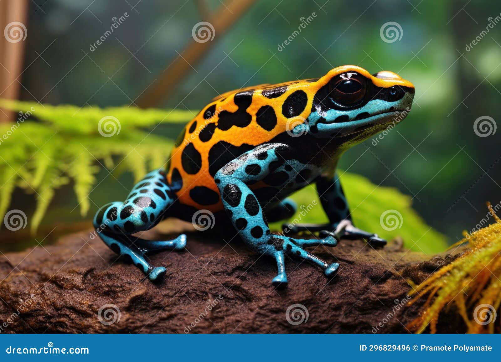 A Colorful Rainforest Poison Dart Frog Stock Photo - Image of hold