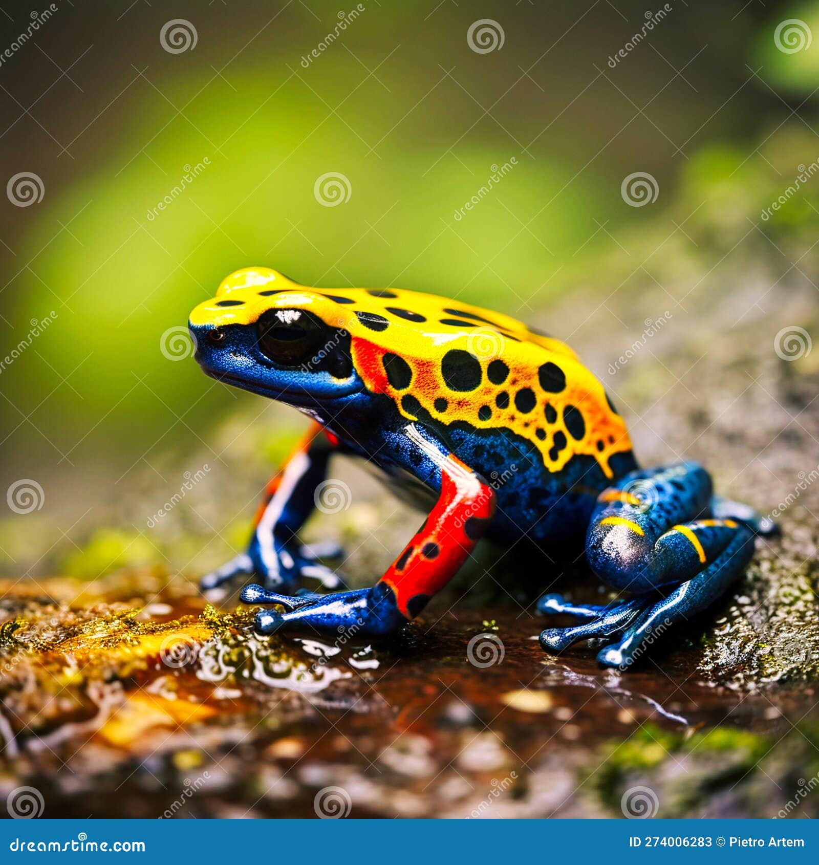 Colorful Rainforest Poison Dart Frog, Generative AI Stock Image - Image