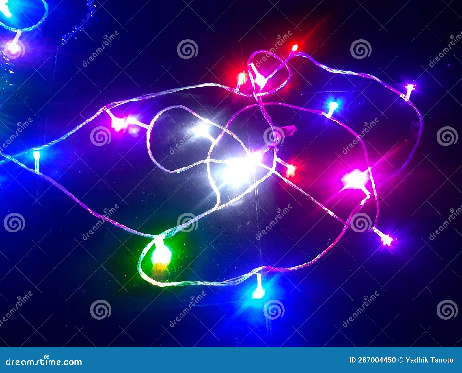 Colorful Red Green Blue Lights with Long Cables Stock Photo Image of