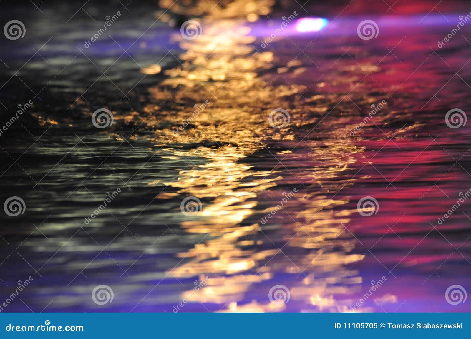 colorful reflections on water