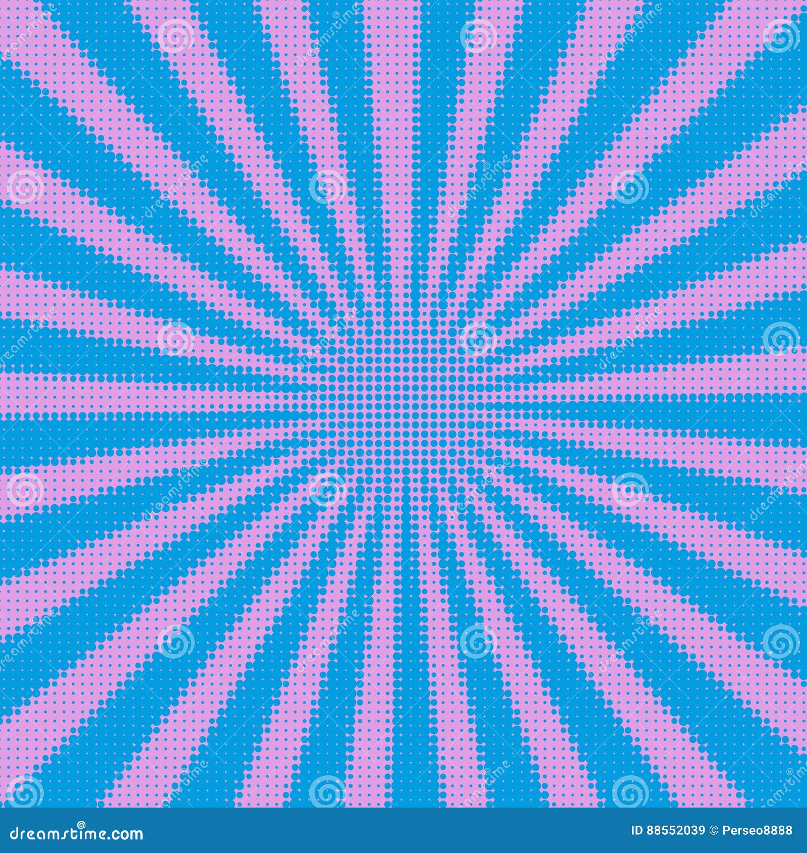 Colorful Retro Rays Comic Background Stock Illustration