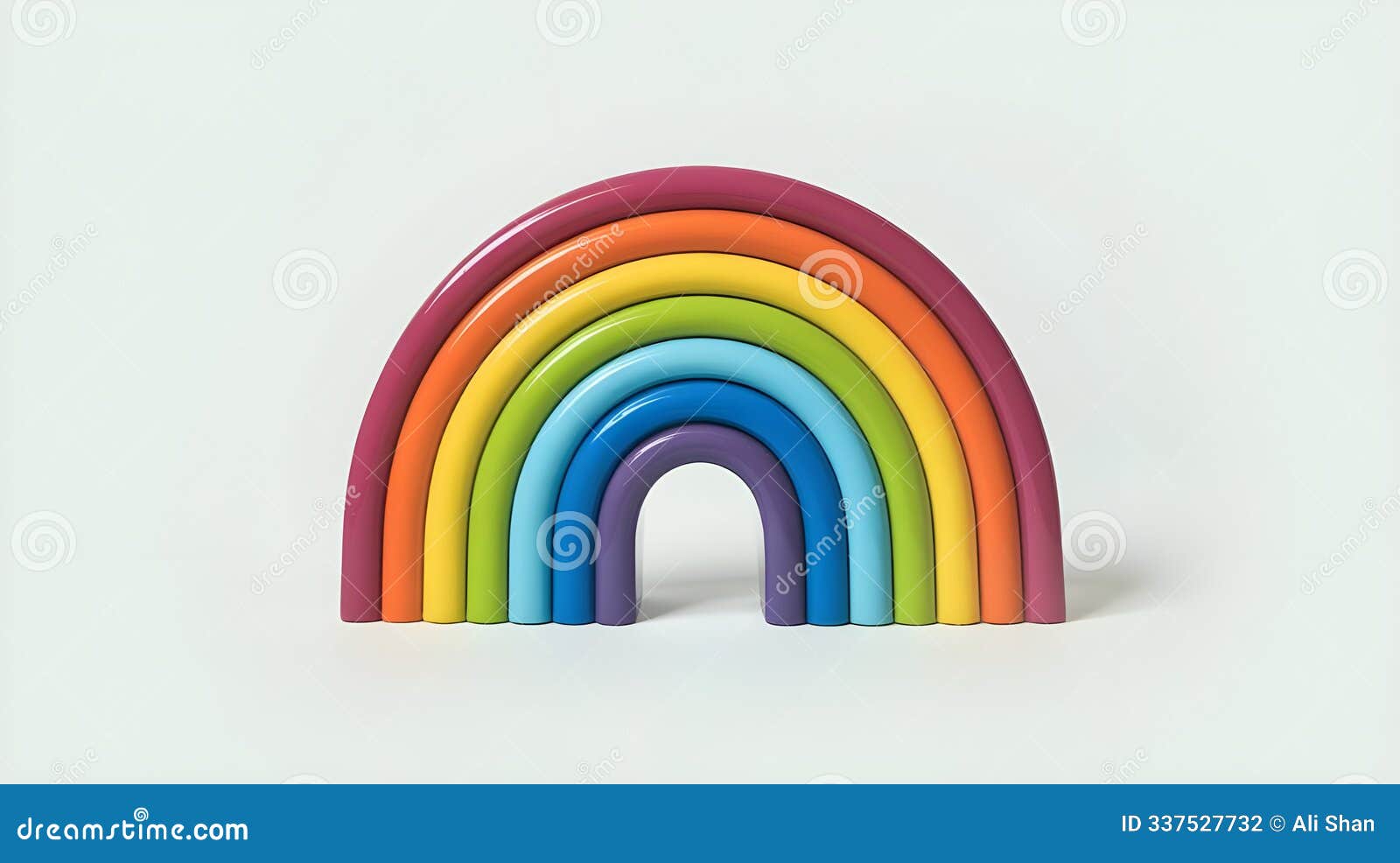 colorful rnbow arch   3d render